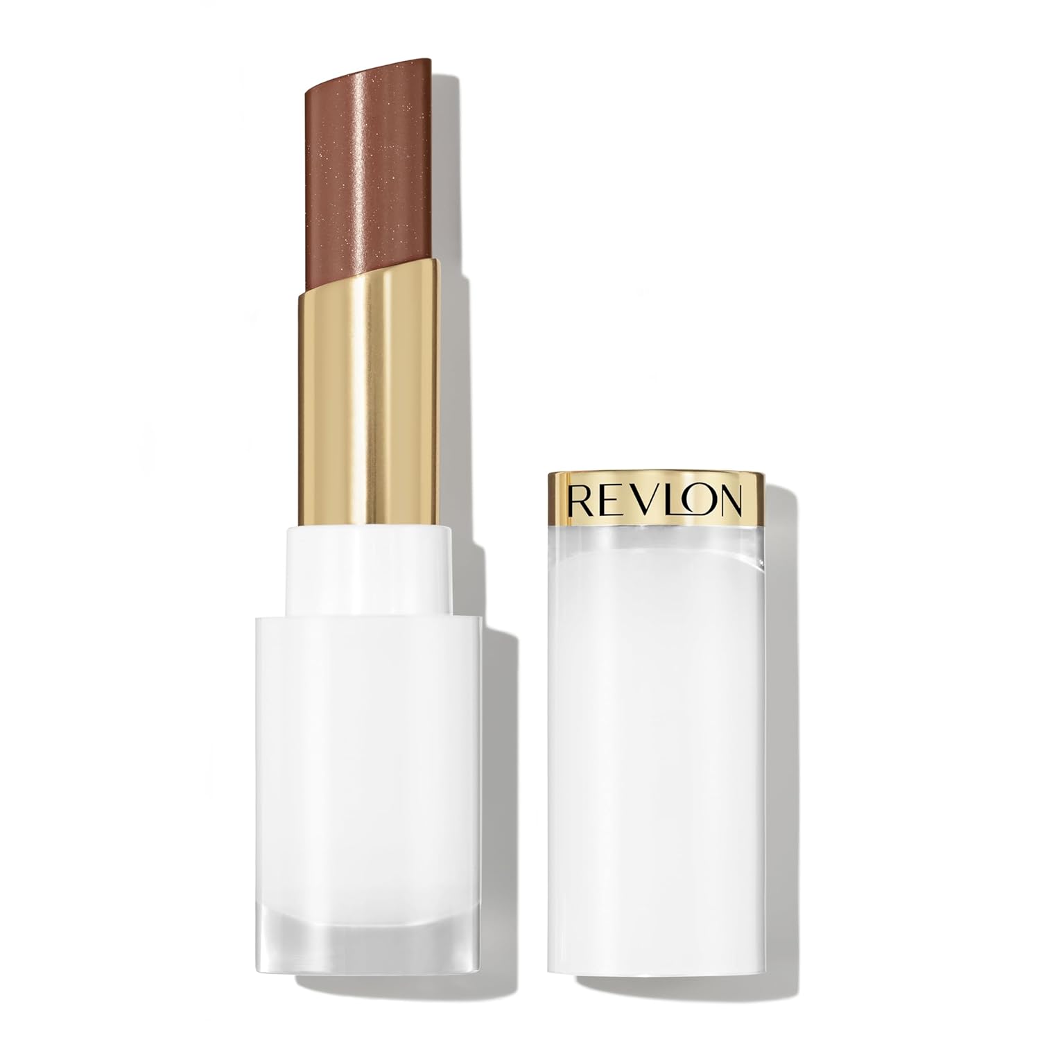 REVLON Super Lustrous Glass Shine Balm Gift Set, 3-Piece, Lipstick Multipack, Hydrating Tinted, Sheer Glossy Finish, 003 Honey Shine, 008 Rum Raisin, 006 Girly Swirly