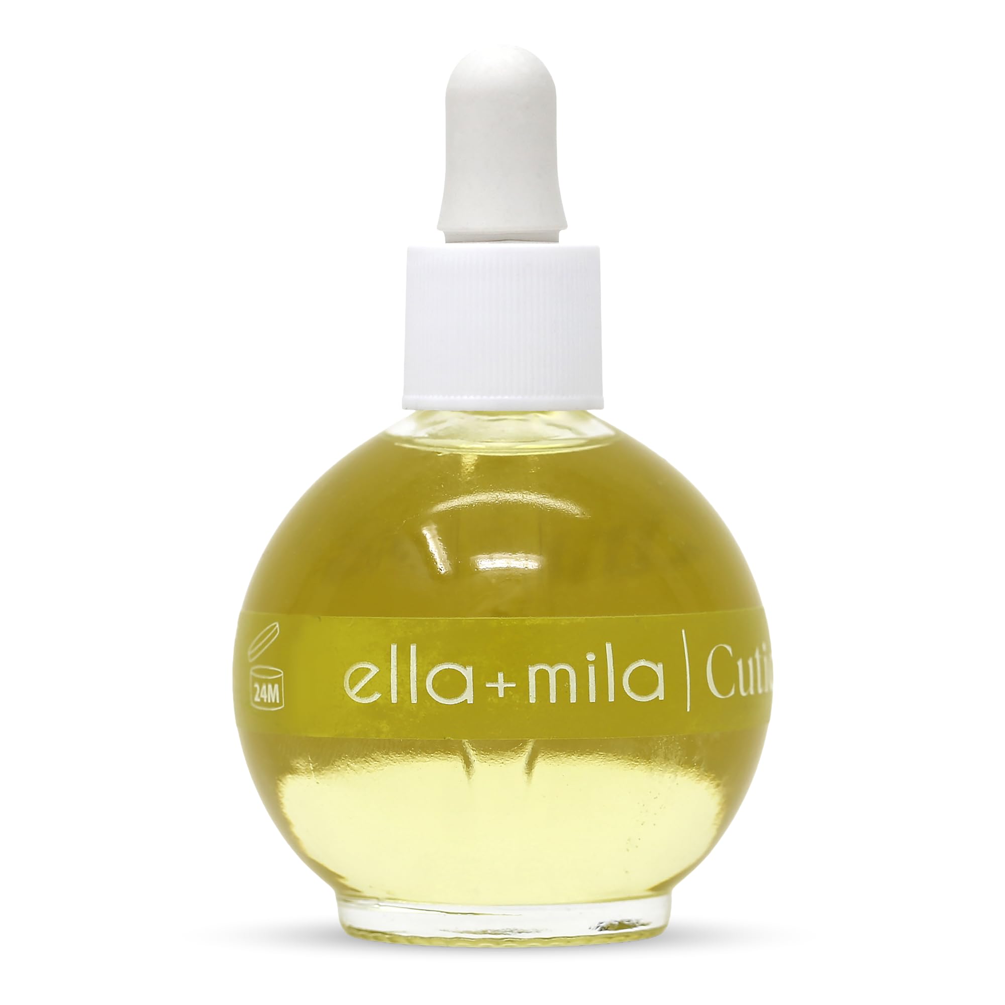 ella+mila Fragrance-Free Cuticle Oil with Pure Tsubaki & Argan - 100% Natural Nail & Cuticle Treatment - Vegan - 2.3 fl oz