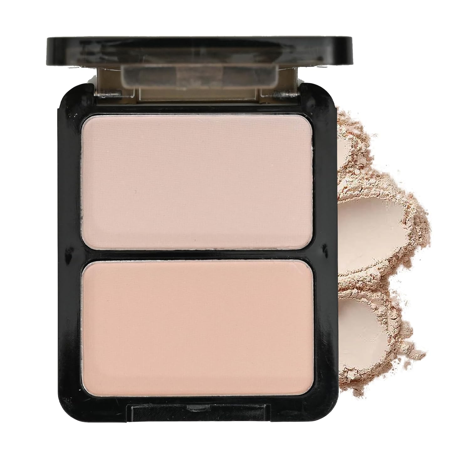 K'APEINE Matte Nude Eyeshadow Palette 2 Colors Light Pink Mini Eye Shadow Duo Face Highlight Bronzer Powder Palette Natural Base Eyeshadow Powder for older Women-02#