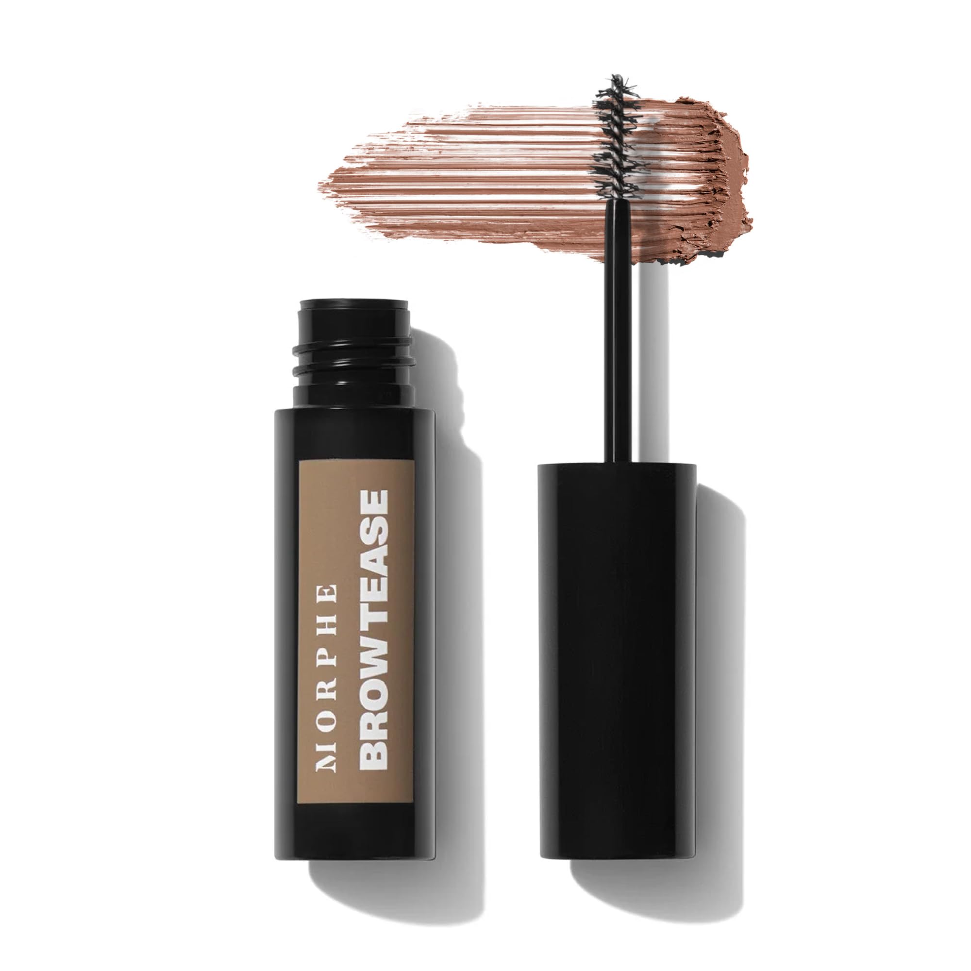 Morphe Brow Tease Eyebrow Gel Mousse - Volumizing Brow Gel to Tint, Thicken & Shape with 100% Natural Bamboo Fibers - Enriched with Conditioning Coffee Seed Oil - Praline (0.16 fl oz)