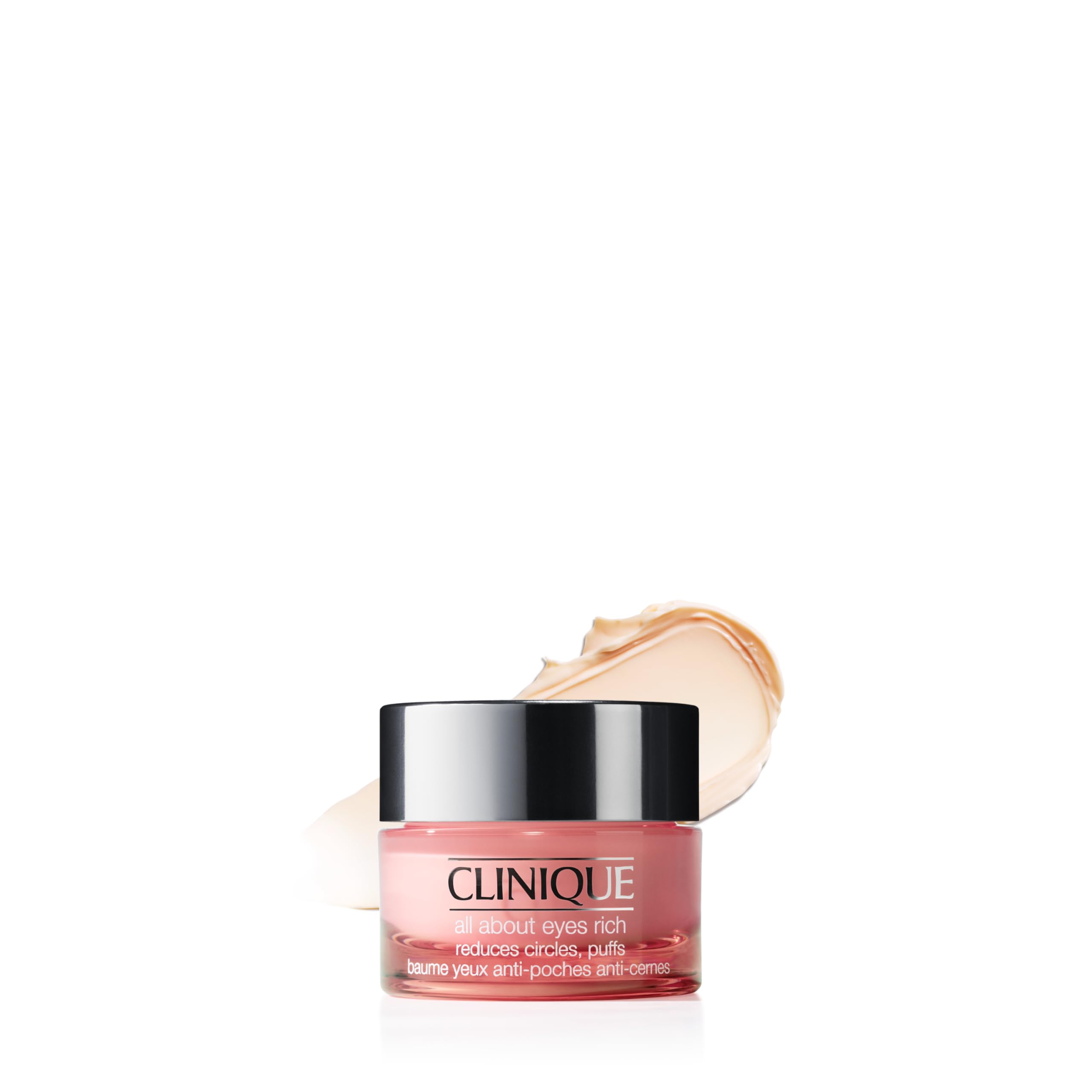 Clinique All About Eyes Rich Eye Cream For Dark Circles With Hyaluronic Acid | Hydrating, Brightening + Depuffing, Mini Travel Size, 0.5 Ounce