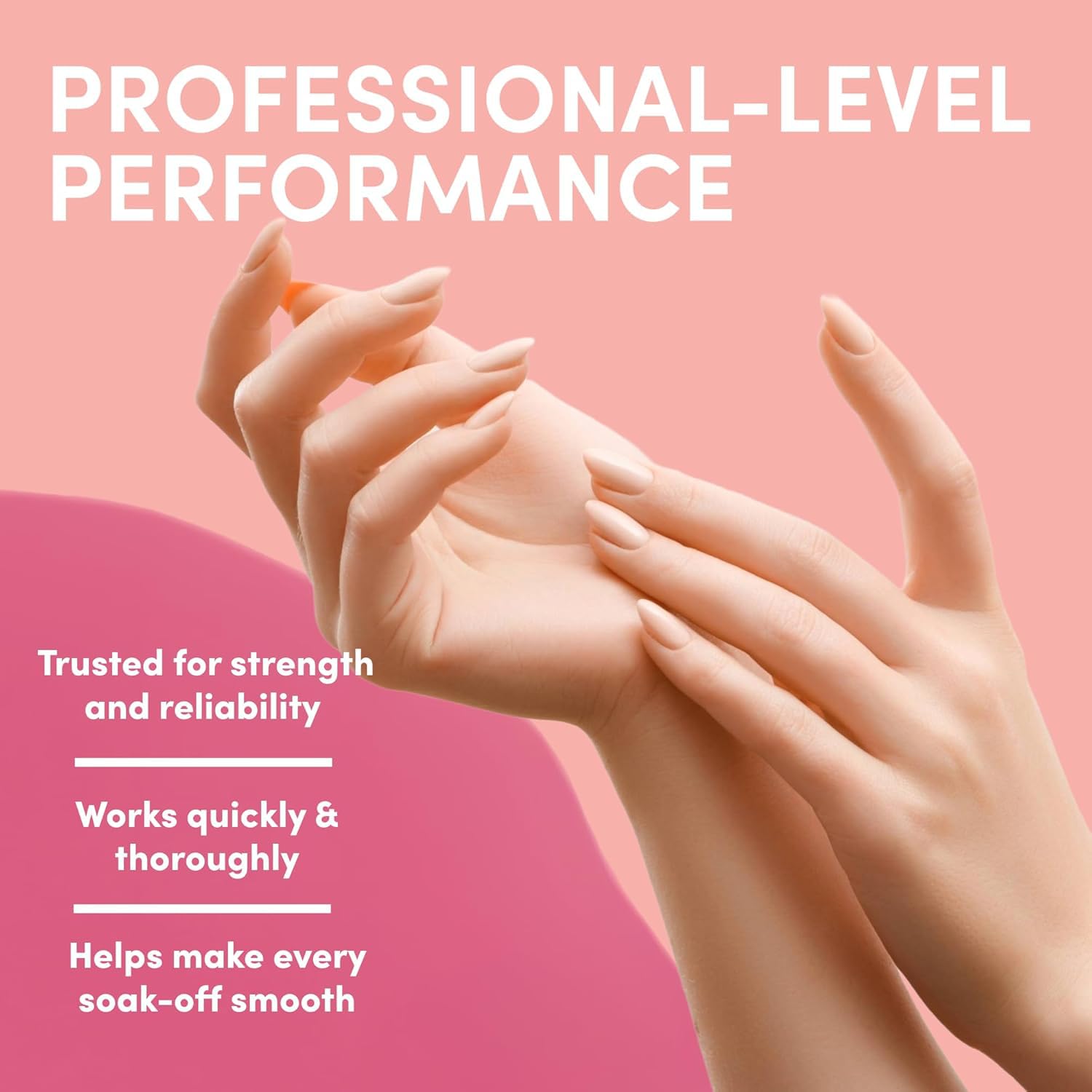 ella+mila 100% Pure Acetone Nail Polish Remover – Professional Strength Gel, Acrylic & Shellac Remover – Fingernail Polish Soak for Dip Powder, Glitter & Artificial Nails (8 fl oz)