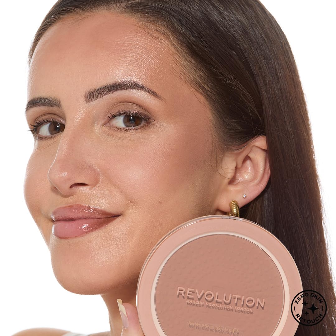Revolution, Mega Bronzer Powder, Matte Finish, Buildable Sculpting & All-Over Glow for Light to Deep Skin Tones, Vegan & Cruelty-Free, Cool, 0.52 oz