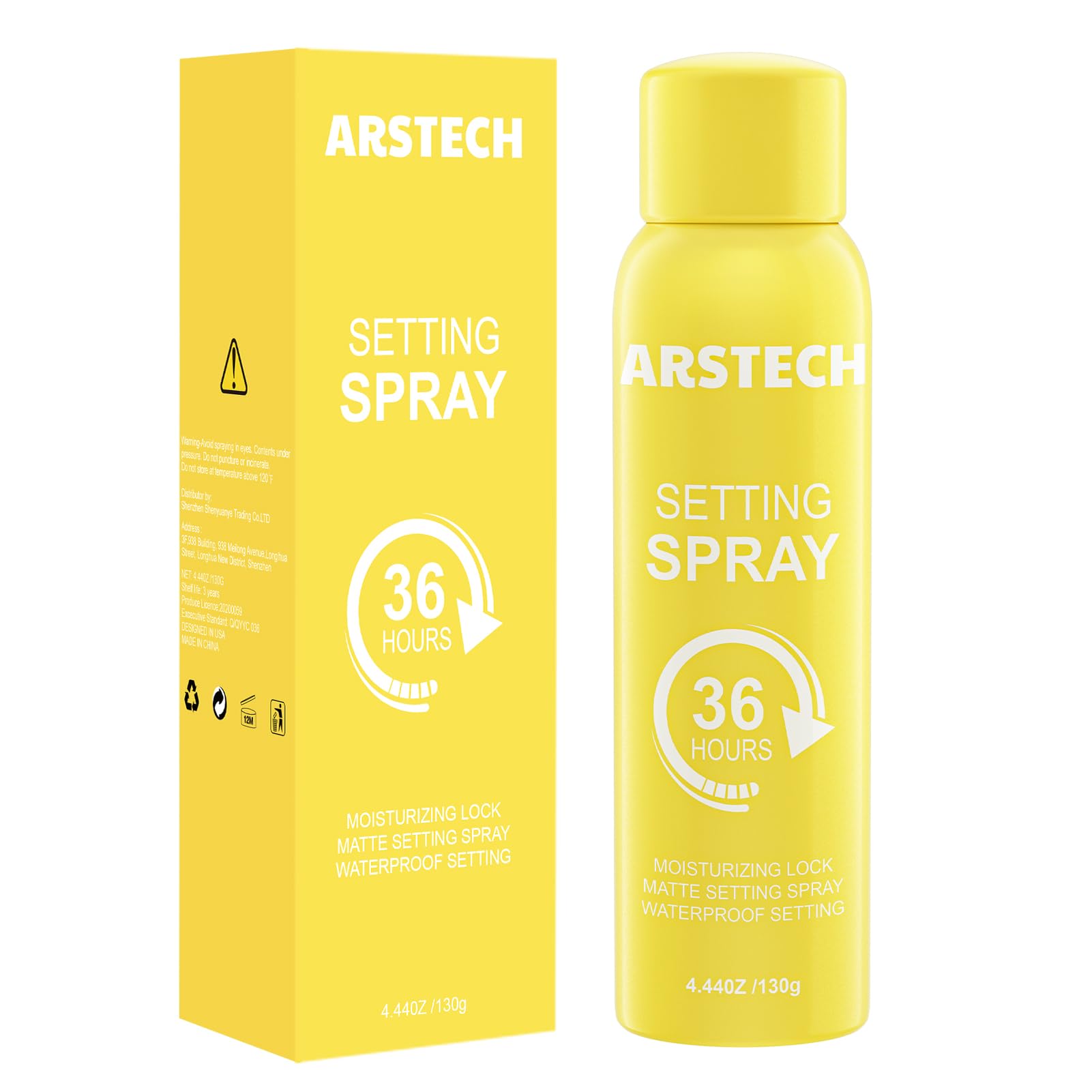 Setting Spray for Makeup Long Lasting for up to 36HR Wear Vitamin C Ultra-Fine Face Mist Dewy Hydrating & Soothing Finishing Fixing Spray for Make Up All-Day Fresh Look 4.44 oz