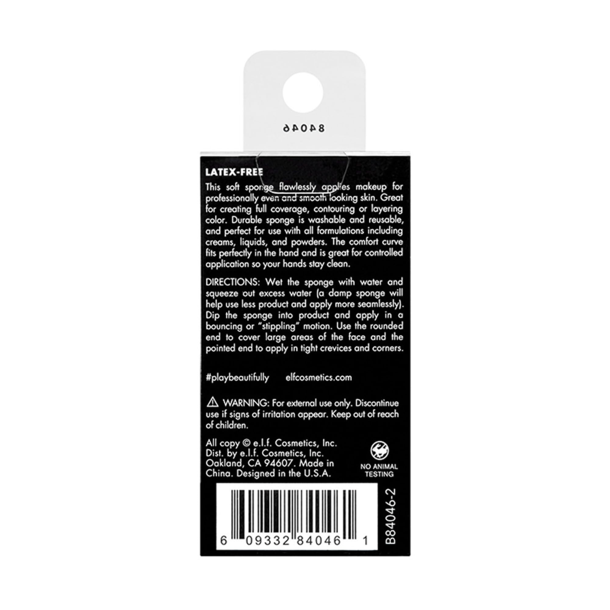e.l.f. Blending Sponge, For Flawless Makeup Application, Creates A Full-Coverage Base, Great For Concealer, Foundation & more, Vegan & Cruelty-Free