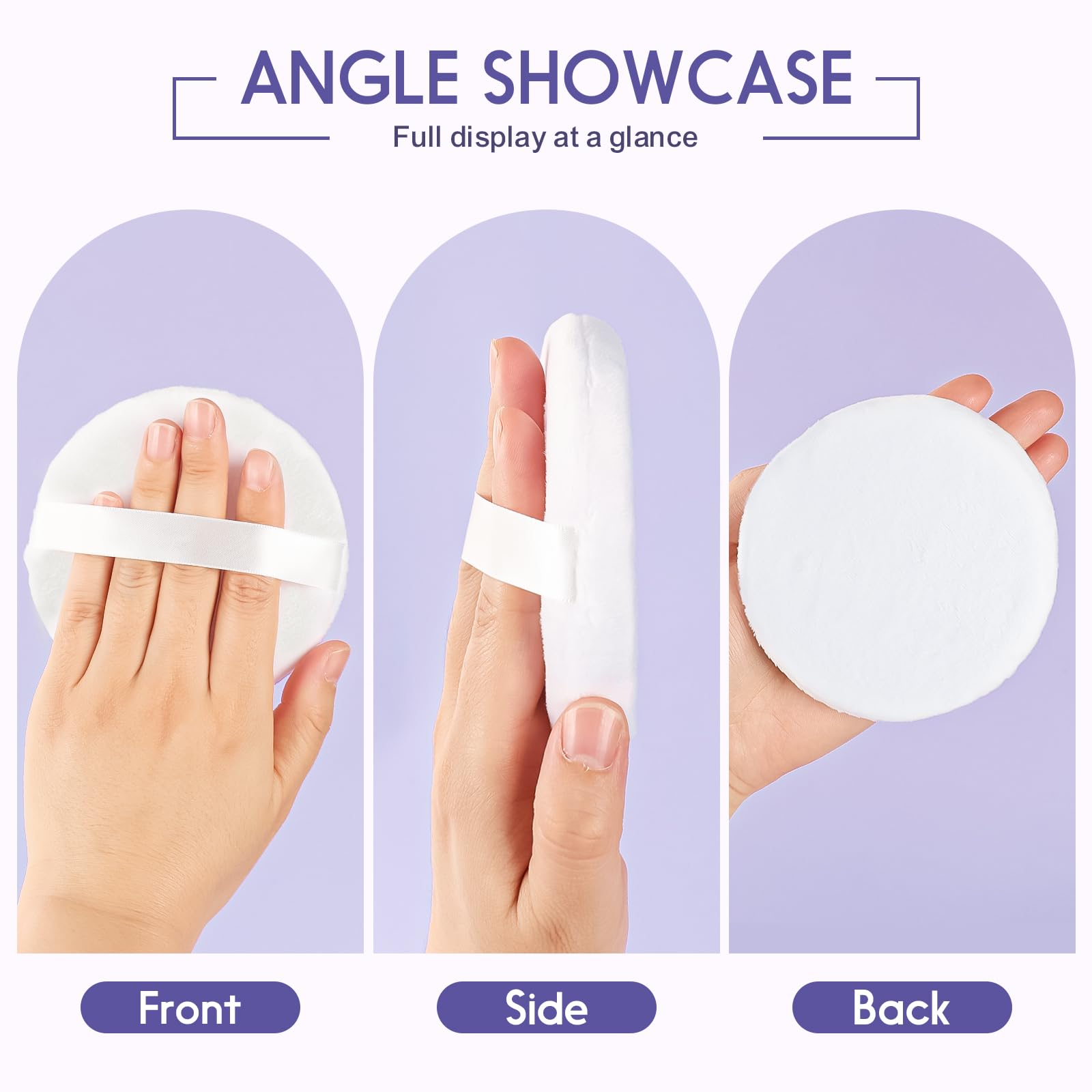 WSYUB Powder Puff, 4.33’’ Powder Puff for Body Powder,Large Body Powder Puff,Body Powder Puff and Container