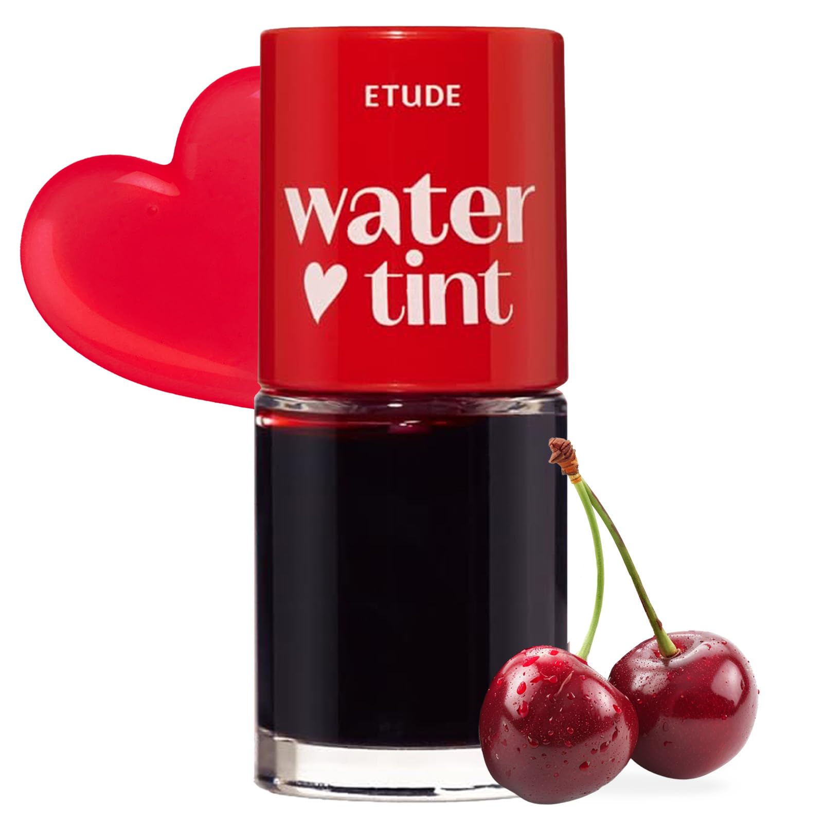 ETUDE Dear Darling Water Tint, Cherry Ade, Lip and Cheek Stain, Watercolor Blush Tint for Sun-Kissed Flush, Smudge Proof Korean Lip Tint, Lightweight K-Beauty Makeup, 9g