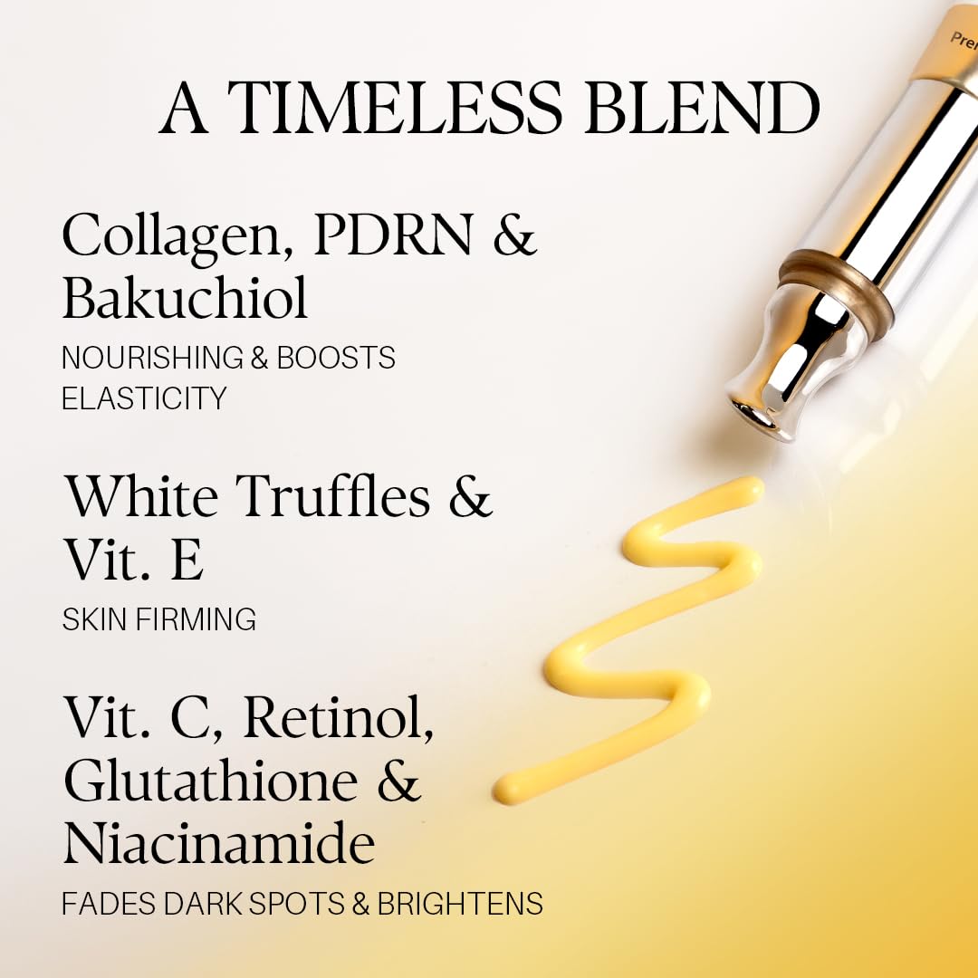 d'alba Piedmont Vita Toning Galvanic Eye Cream (0.51 fl oz), Hydrating & Firming Eye Cream with White Truffle, Collagen & Vitamin C, Radiance Care, Multi-Area Wrinkle Care