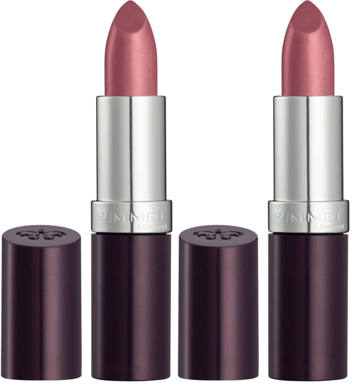 Rimmel Lasting Finish Lipstick | Up to 8 Hours of Intense Lip Color with Color Protect Technology and Exclusive Black Diamond Complex | 0.14 fl oz (Pack of 1) | 002 Candy