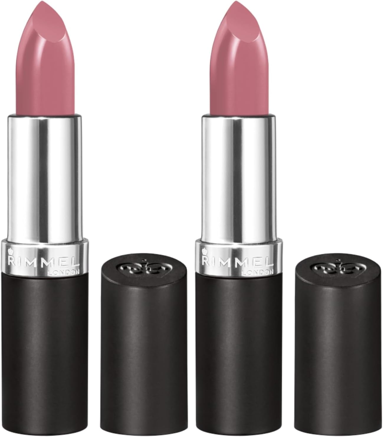 Rimmel Lasting Finish Lipstick | Up to 8 Hours of Intense Lip Color with Color Protect Technology and Exclusive Black Diamond Complex | 0.14 fl oz (Pack of 1) | 002 Candy