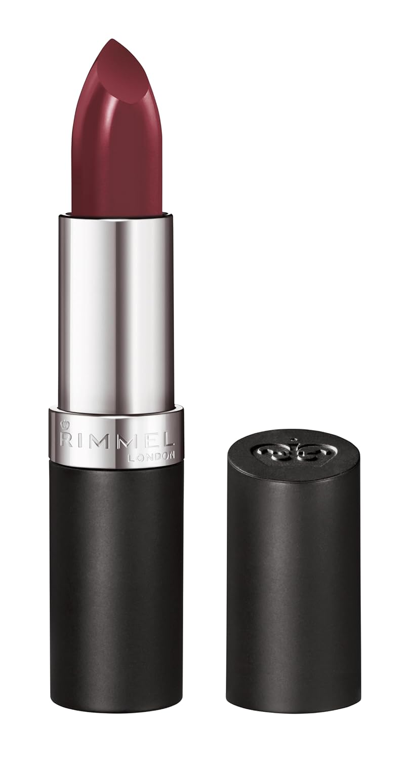 Rimmel Lasting Finish Lipstick | Up to 8 Hours of Intense Lip Color with Color Protect Technology and Exclusive Black Diamond Complex | 0.14 fl oz (Pack of 1) | 002 Candy