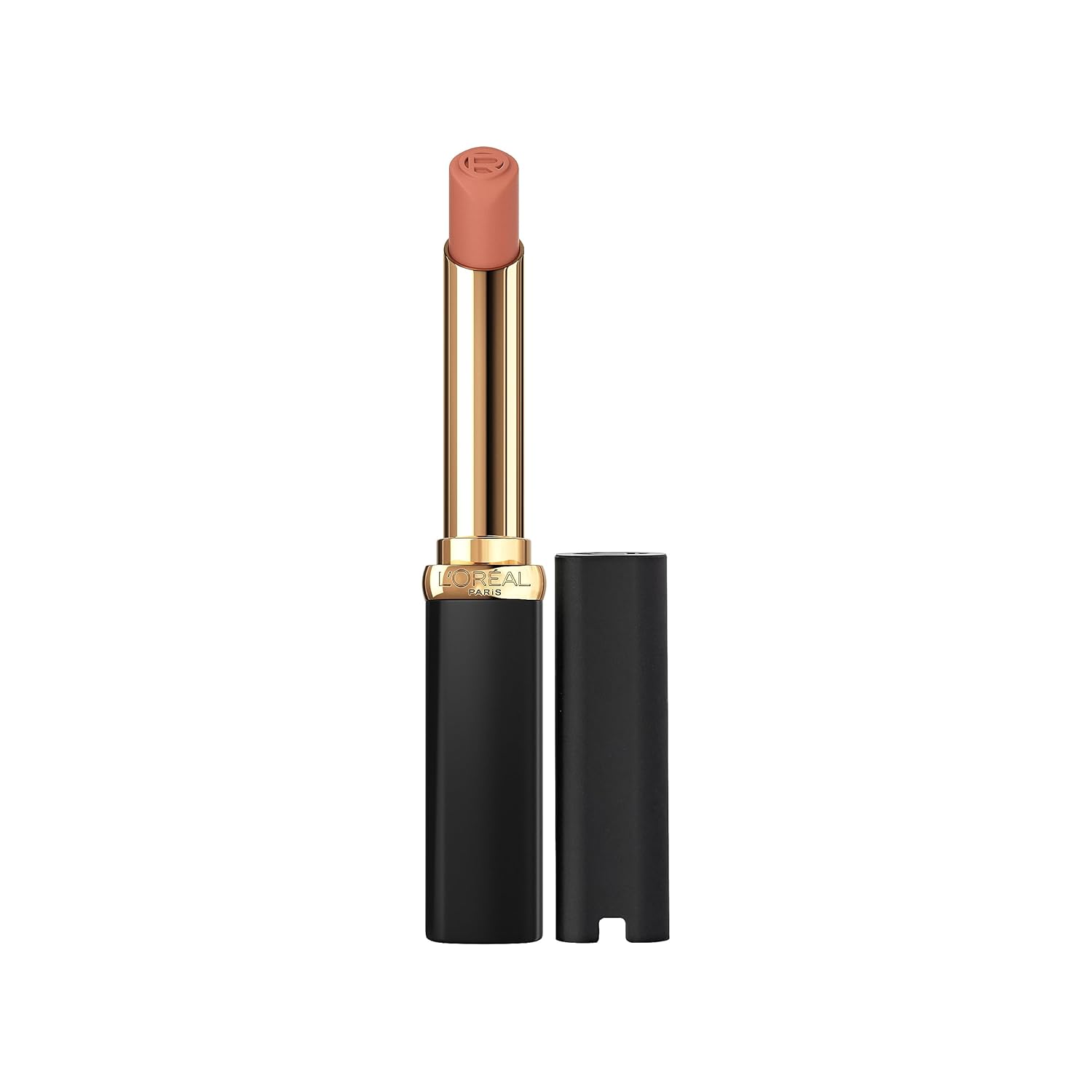 L'Oreal Paris Colour Riche Intense Volume Matte Lipstick, Lip Color Infused with Hyaluronic Acid for up to 16hr All Day Comfort, Le Carmin Courage, 0.06 oz