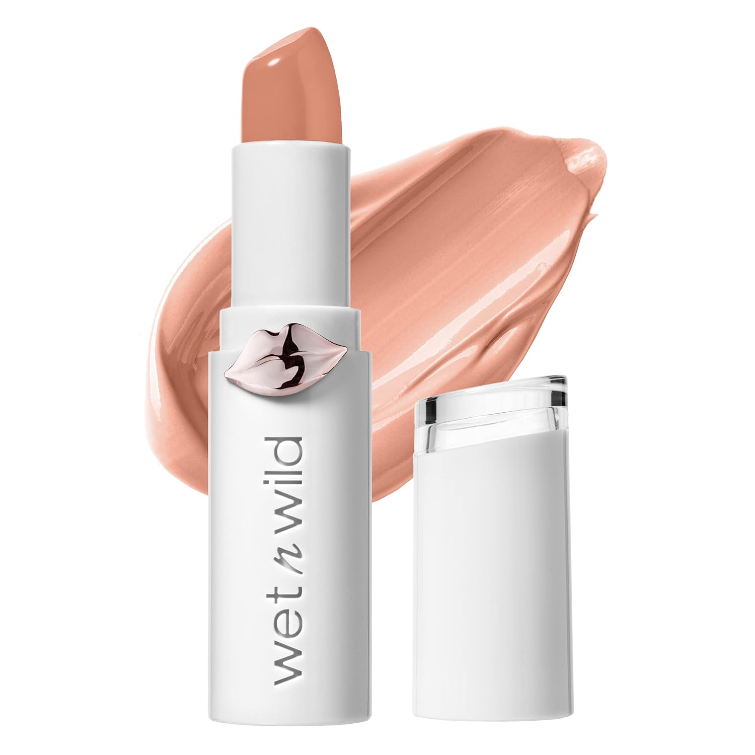 wet n wild Mega Last High-Shine Lipstick Lip Color, Infused with Seed Oils For a Nourishing High-Shine, Buildable & Blendable Creamy Color, Cruelty-Free & Vegan - Pinky Ring