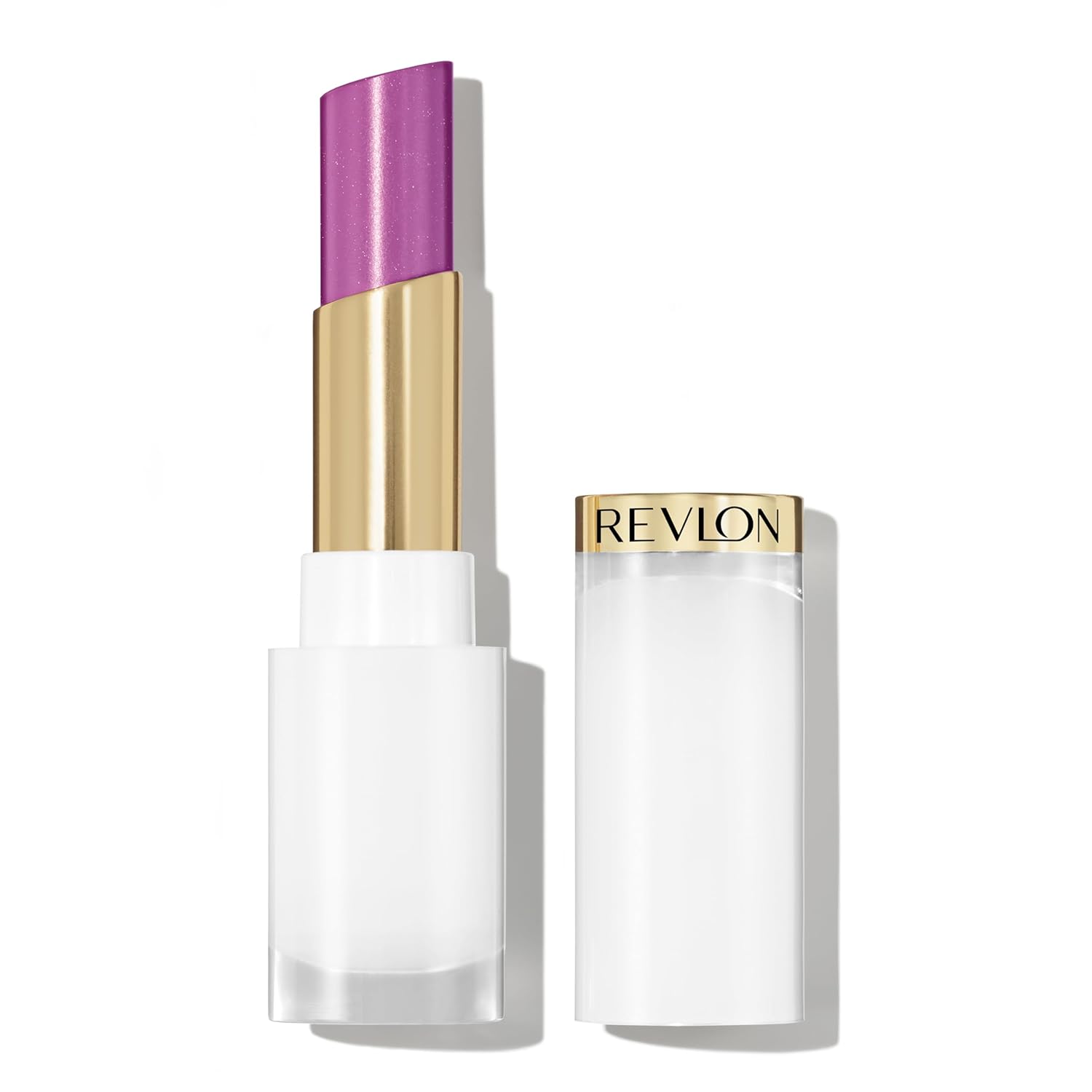 REVLON Super Lustrous Glass Shine Balm Gift Set, 3-Piece, Lipstick Multipack, Hydrating Tinted, Sheer Glossy Finish, 003 Honey Shine, 008 Rum Raisin, 006 Girly Swirly