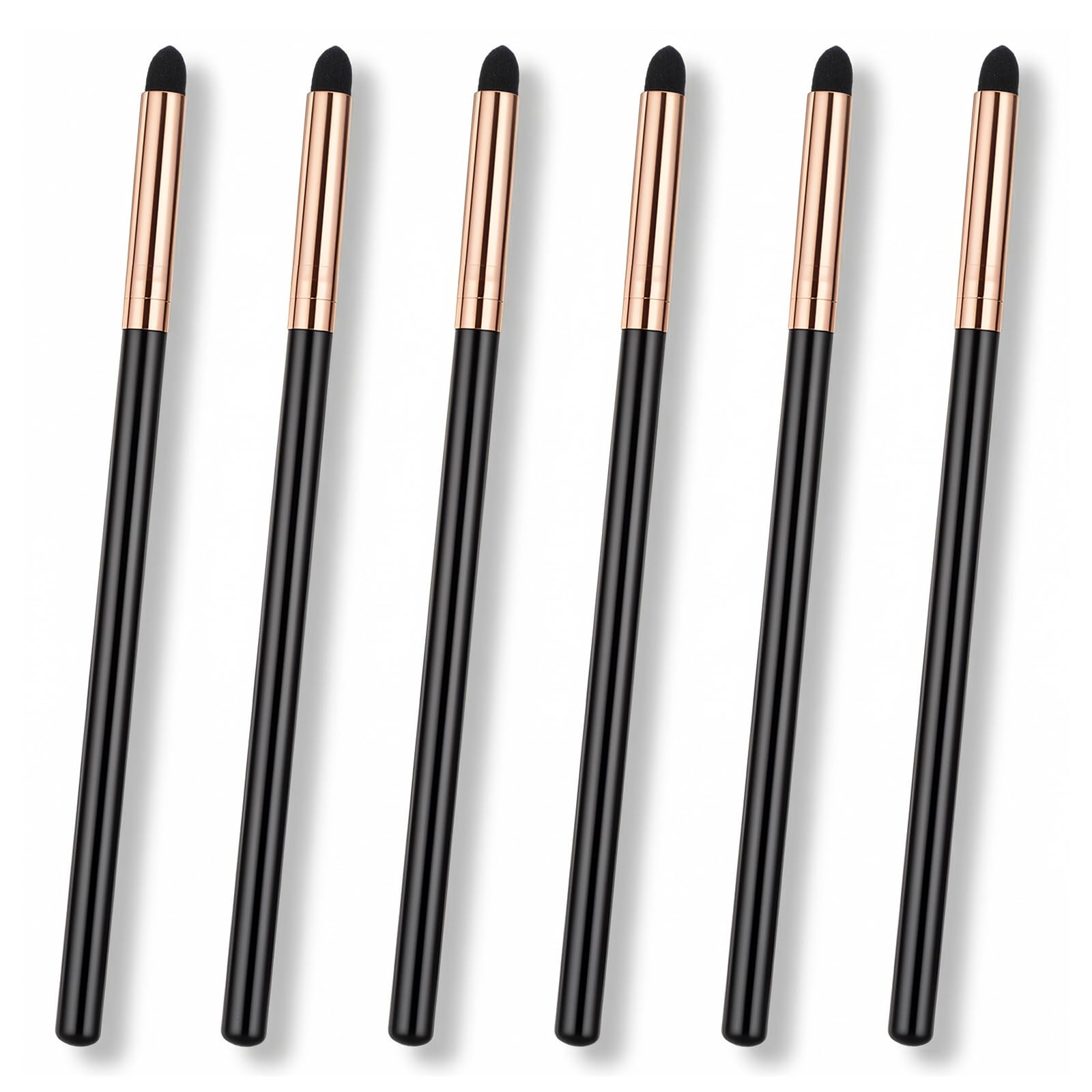 6Pcs Eyeliner Smudge Brush Set - Professional Sponge Blending Makeup Tool for Eyeshadow Eyebrow - Pencil Soft Makeup Tool Eyeshadow Blending Brush
