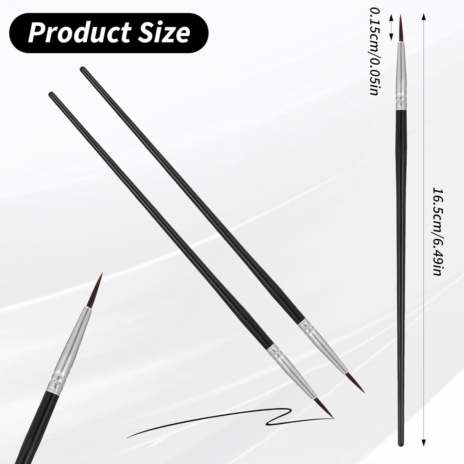 8 PCS Ultra Fine Point Eyeliner Brushes, Portable Eye Liner Makeup Tools for Women, Thin Eyeliner Gel Foundation Brushes, Cosmetic Liner Wands to Accurately Apply Gel and Wet Powder