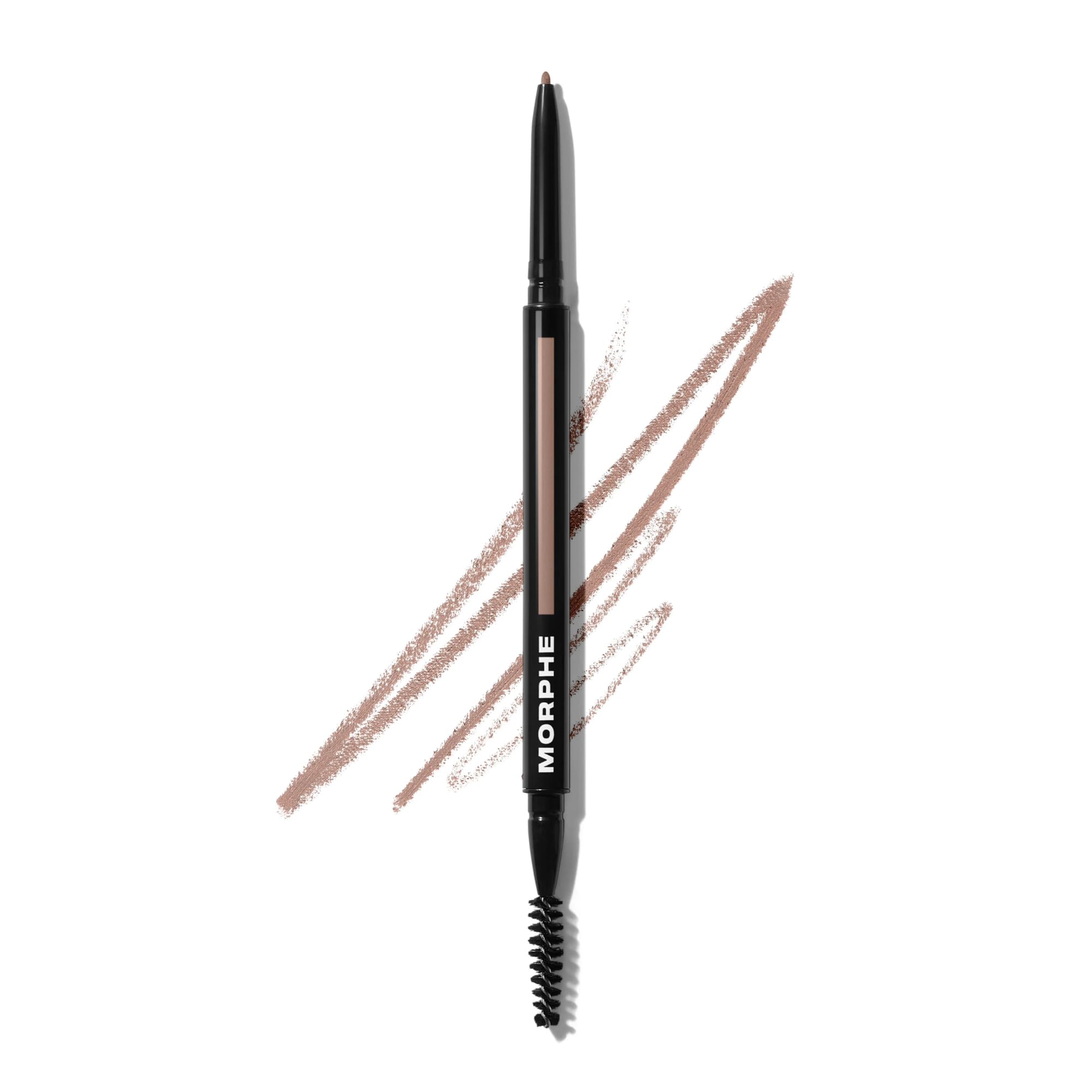Morphe Micro Dual Eyebrow Pencil - Dual-Ended Brow Pencil Featuring a Retractable, Ultra-Precise, Pointed Tip - Richly Pigmented, Smooth-Gliding, Long-Lasting Wax Formula - Biscotti (0.003 oz)