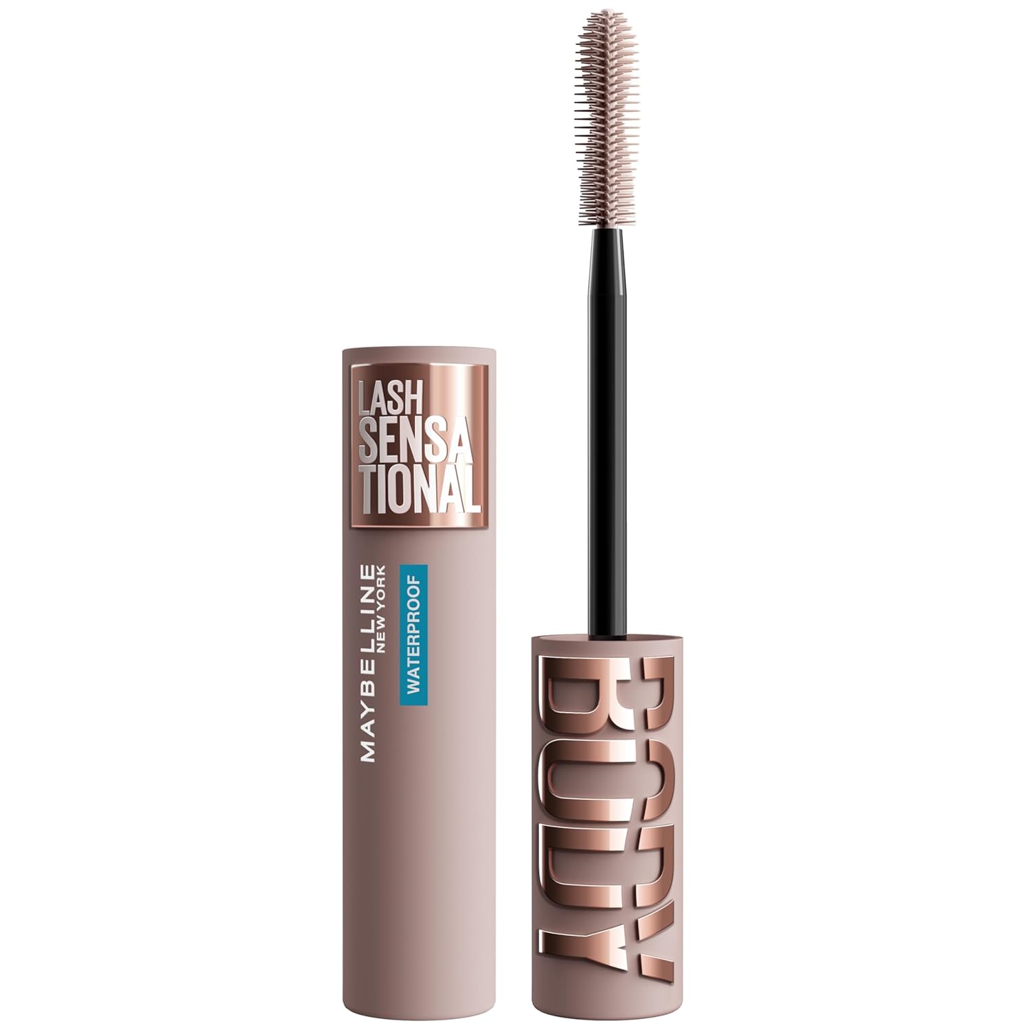 Maybelline Lash Sensational Body Washable Mascara, Volume and Length Formula for 24HR Lash Lift, Smudge and Clump-Resistant, Blackest Black