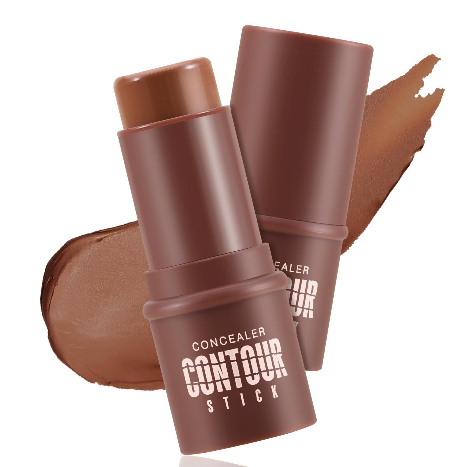 Boobeen Cream Contour Stick, Blendable Matte Bronzer Stick, Multi-Use Face Makeup, Easy to Apply with Buildable Coverage, Long Lasting & Sweatproof