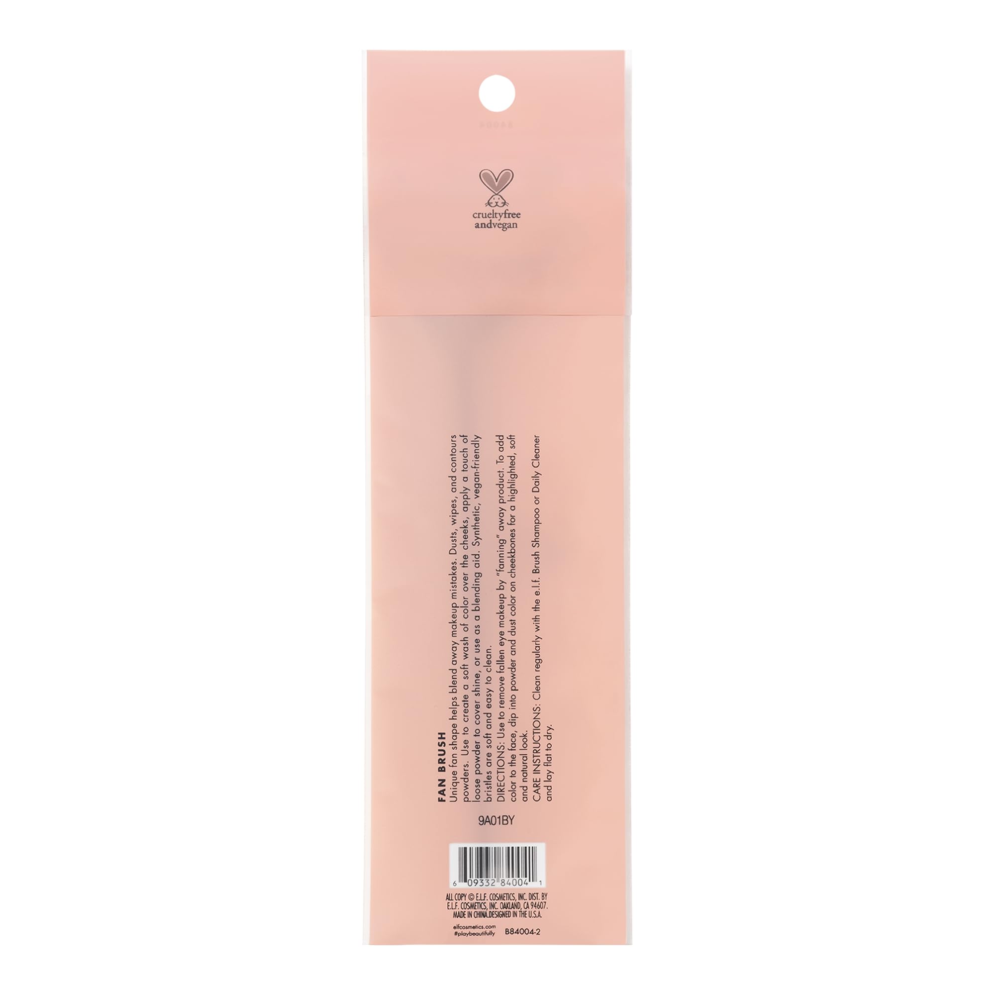 e.l.f. Fan Brush, Powder & Contour Makeup Brush, Unique Fan Shape Blends For A Flawless Finish, Soft & Absorbent, Vegan & Cruelty-Free
