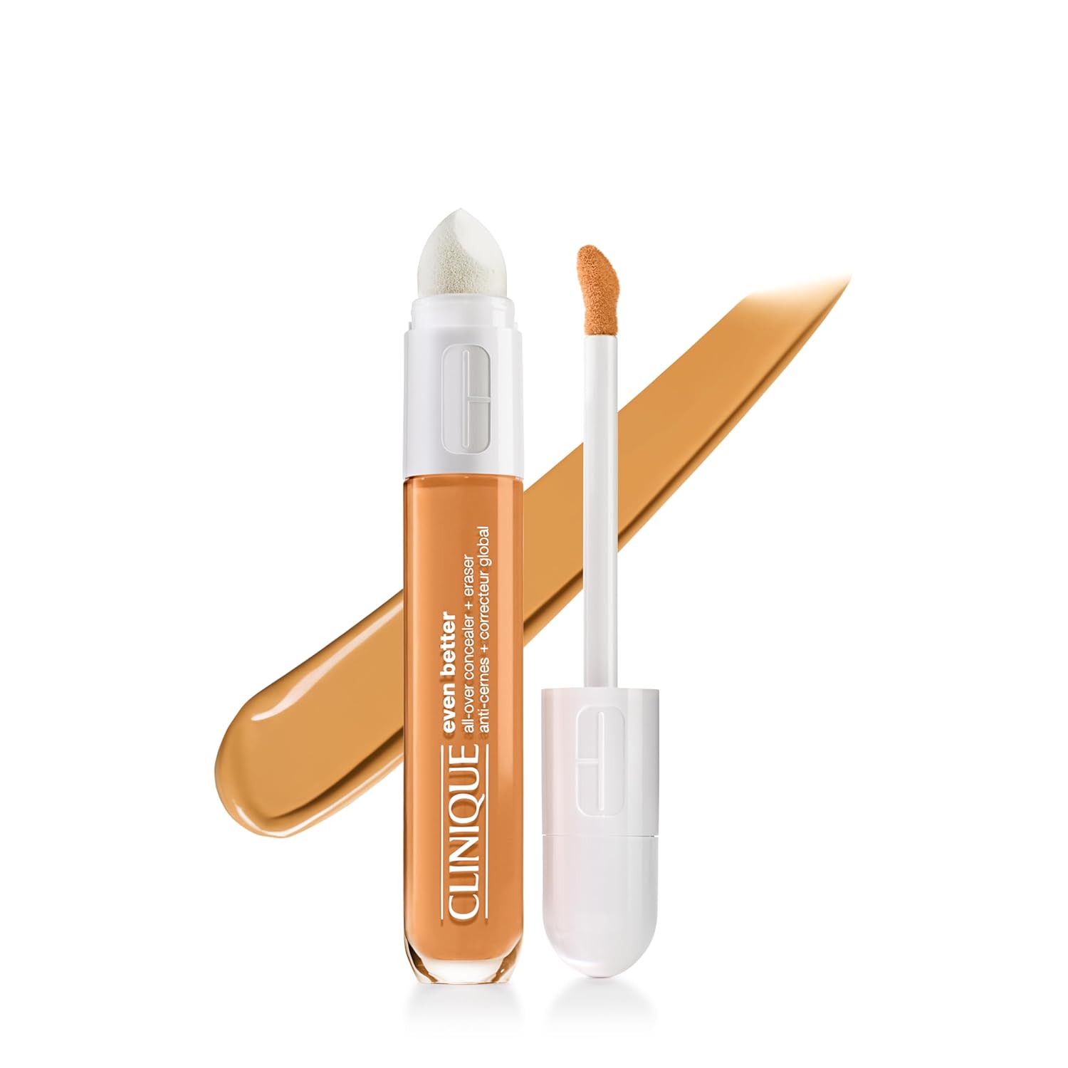 Clinique Even Better All-Over Full Coverage Concealer + Eraser Makeup For Dark Undereye Circles | With Hyaluronic Acid + Caffeine | Hydrating, Brightening + Depuffing