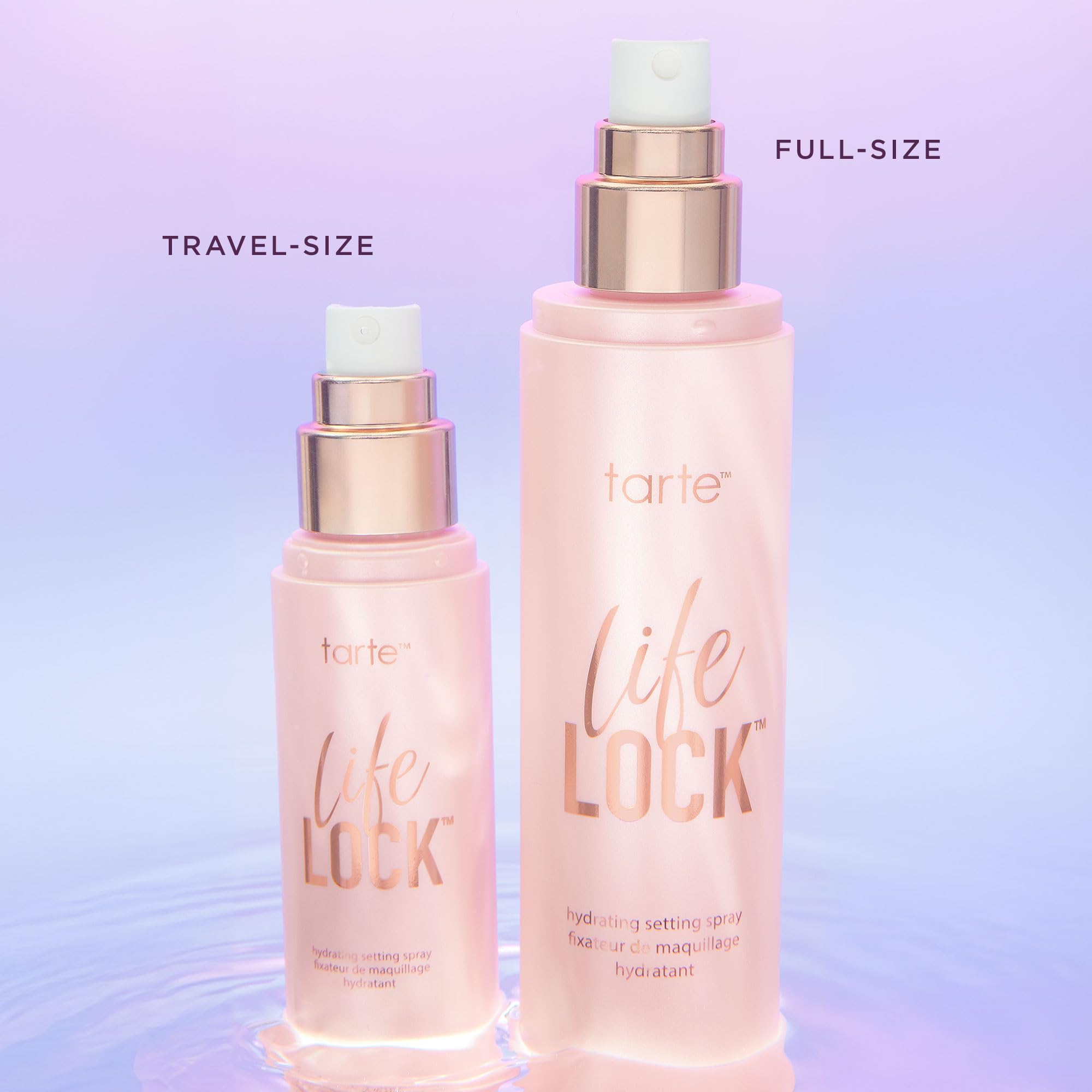 tarte life lock hydrating setting spray – 10-in-1 Weightless Mist to Hydrate & Lock Long-Lasting Makeup, Waterproof, Sweatproof & Transfer-Resistant, Vegan & Cruelty-Free, travel size