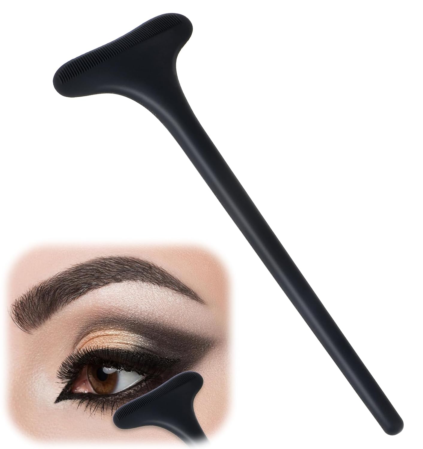 Mascara Guard, Black Mascara Eyelid Shield Reusable Silicone for Beginners, Non-Slip Grip to Prevent Makeup Residue & Smudges