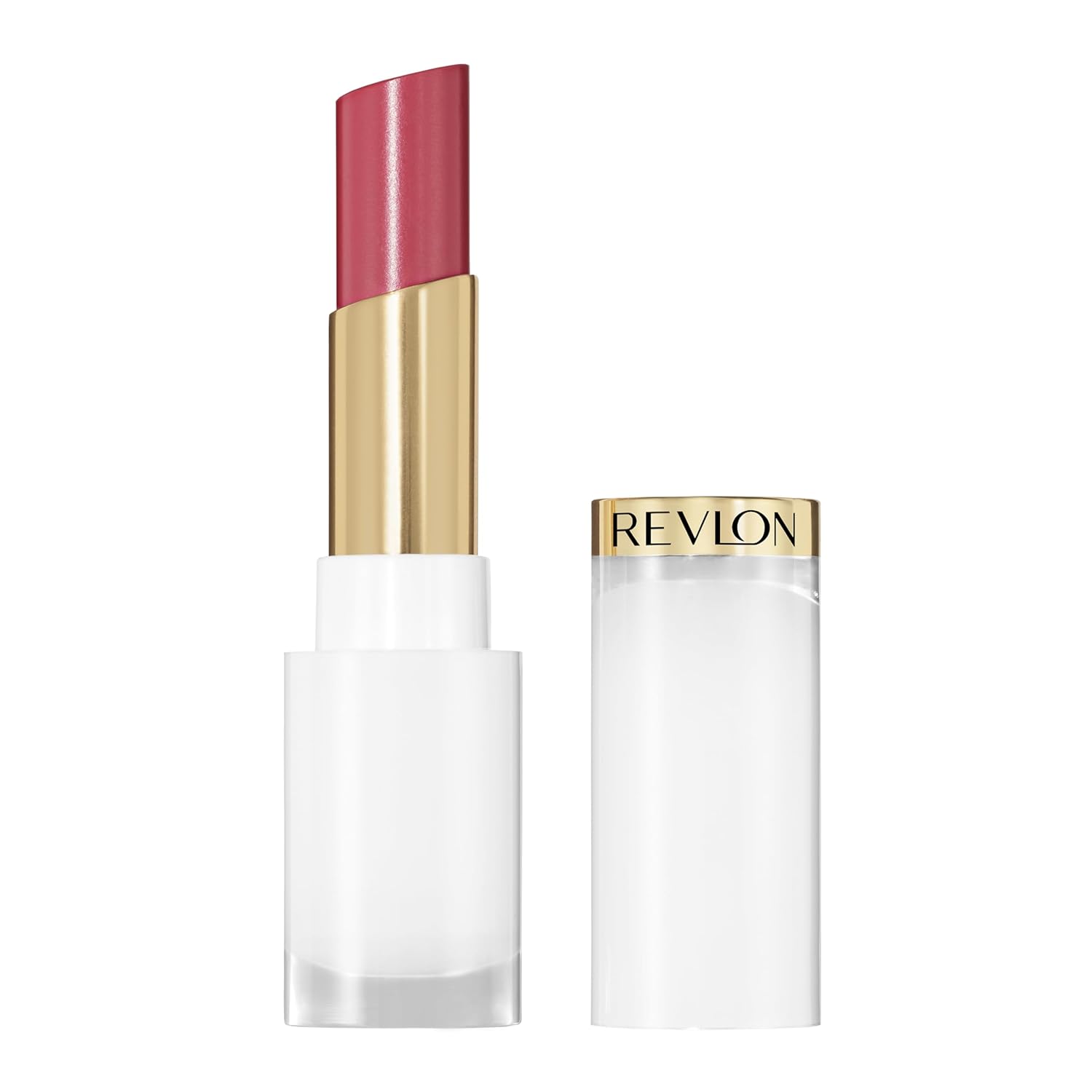 REVLON Super Lustrous Glass Shine Balm Gift Set, 3-Piece, Lipstick Multipack, Hydrating Tinted, Sheer Glossy Finish, 003 Honey Shine, 008 Rum Raisin, 006 Girly Swirly