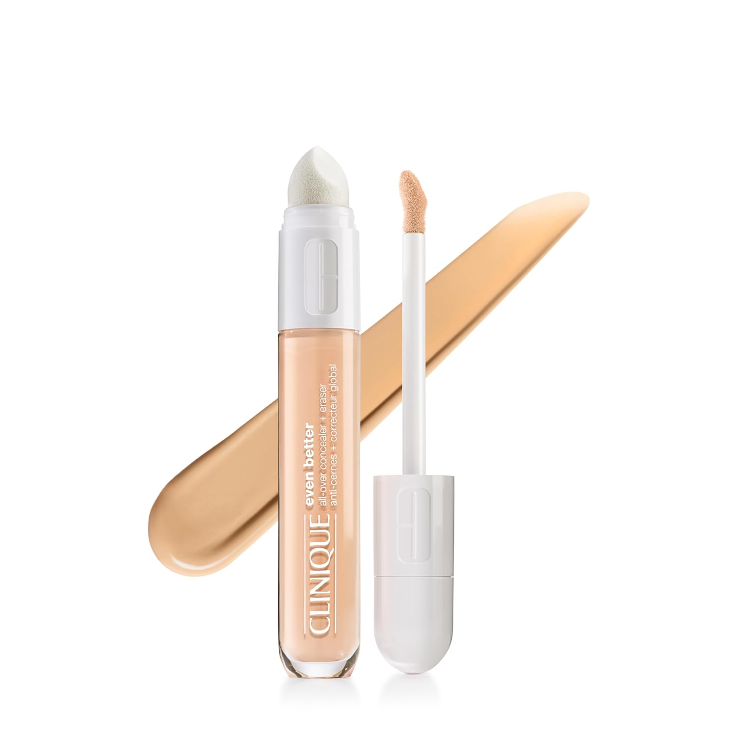 Clinique Even Better All-Over Full Coverage Concealer + Eraser Makeup For Dark Undereye Circles | With Hyaluronic Acid + Caffeine | Hydrating, Brightening + Depuffing