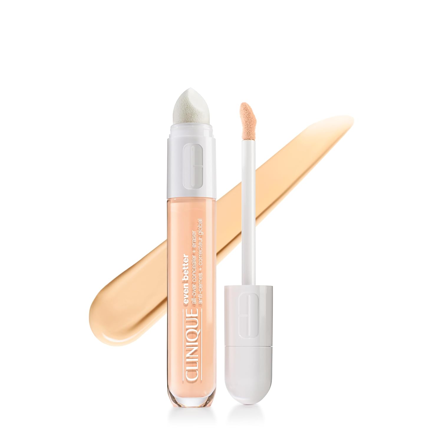 Clinique Even Better All-Over Full Coverage Concealer + Eraser Makeup For Dark Undereye Circles | With Hyaluronic Acid + Caffeine | Hydrating, Brightening + Depuffing