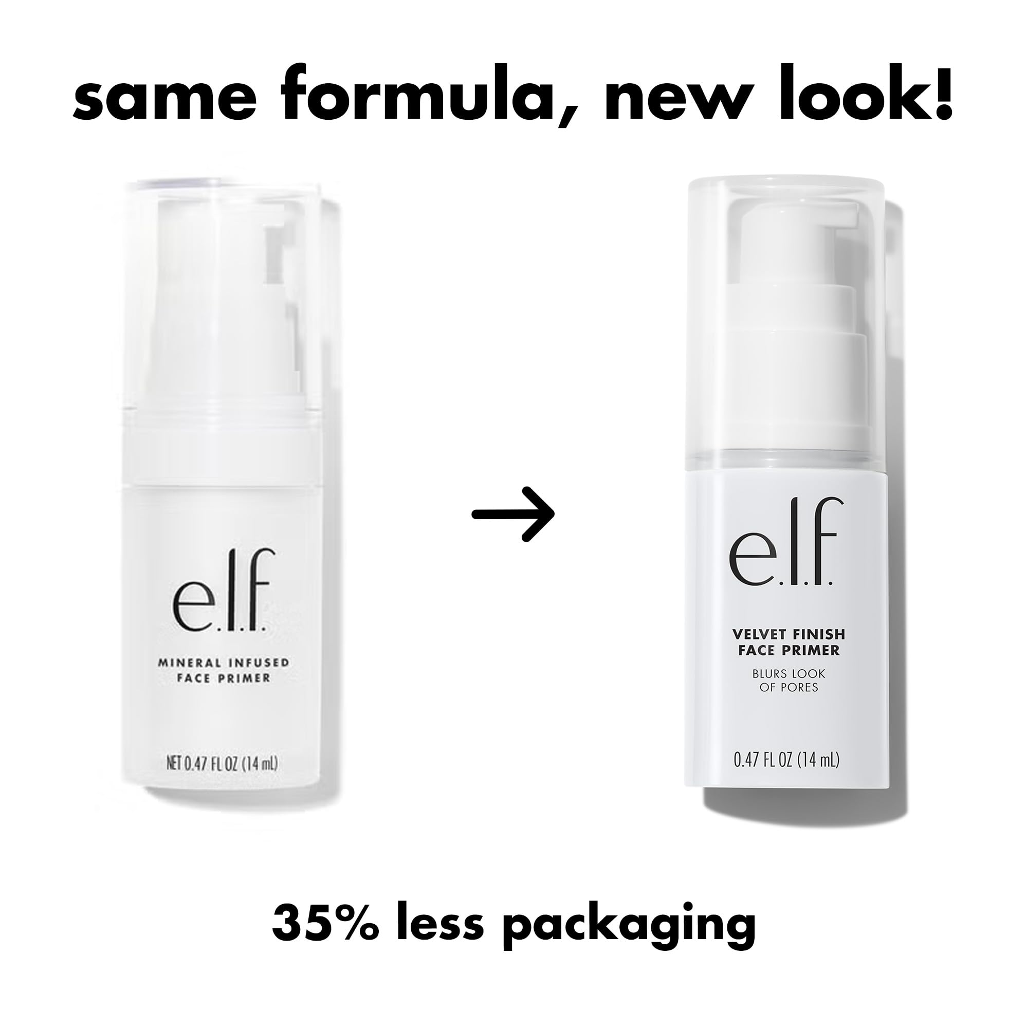 e.l.f. Mineral Infused Face Primer, Primer For A Smooth Foundation Base, Fills In Fine Lines & Refines Complexion, Vegan & Cruelty-free, Small
