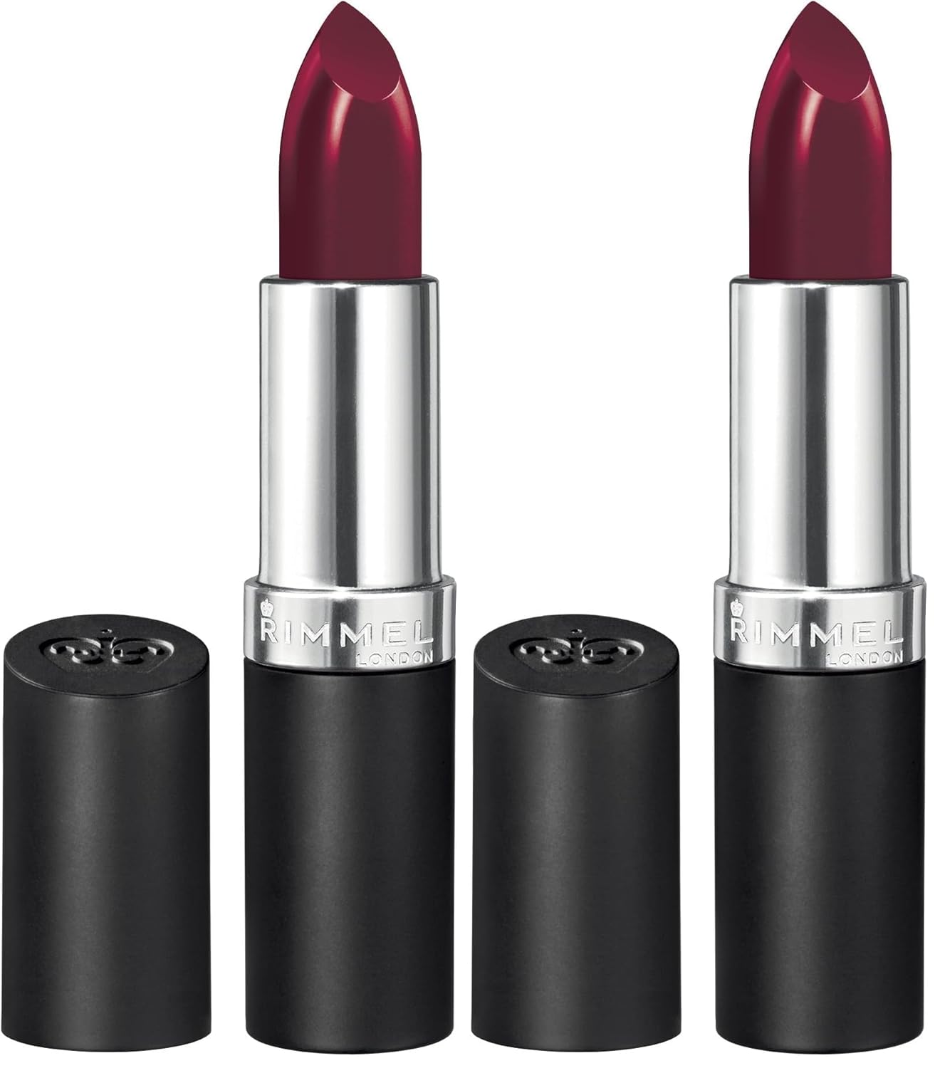 Rimmel Lasting Finish Lipstick | Up to 8 Hours of Intense Lip Color with Color Protect Technology and Exclusive Black Diamond Complex | 0.14 fl oz (Pack of 1) | 002 Candy