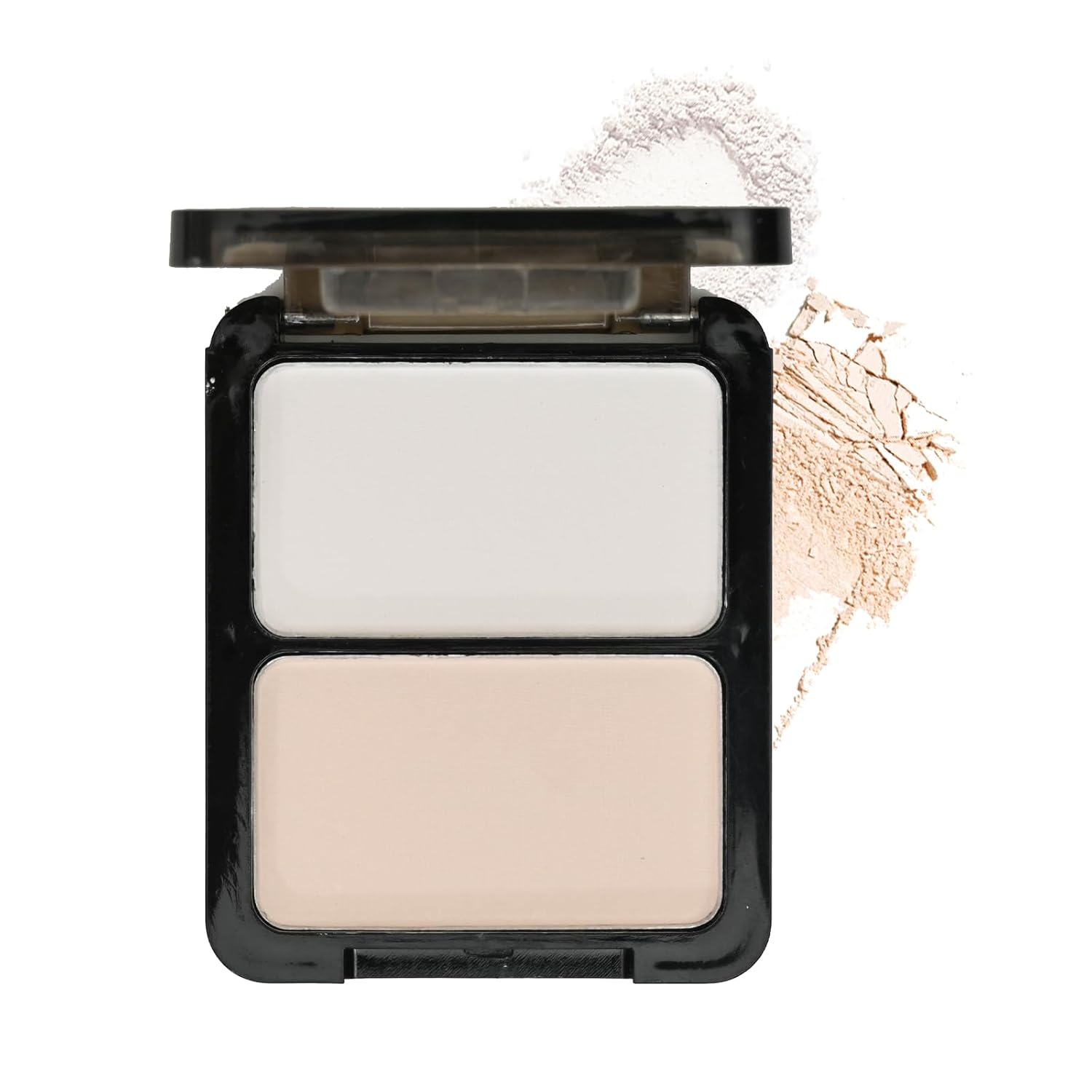 K'APEINE Matte Nude Eyeshadow Palette 2 Colors Light Pink Mini Eye Shadow Duo Face Highlight Bronzer Powder Palette Natural Base Eyeshadow Powder for older Women-02#