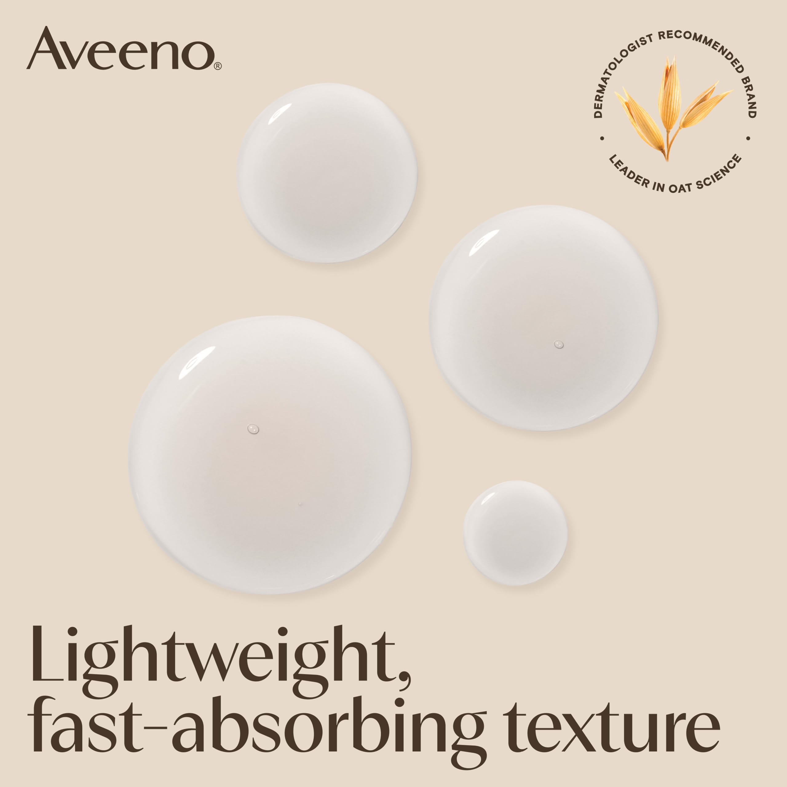 Aveeno Calm + Restore Triple Oat Hydrating Face Serum for Sensitive Skin, Gentle Lightweight Hydrating Serum for Face Instantly Smooths Skin, Non-Comedogenic, Hypoallergenic, Fragrance-Free
