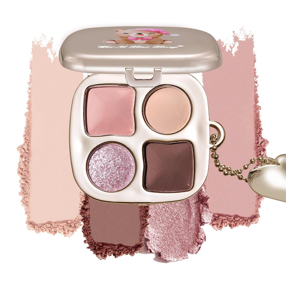 Multi-Finish Eyeshadow Palette, Matte Shimmer Metallic Eye Brightening Palette with Silky Smooth Powder, Fine Shimmer Duochrome Sparkle, Long-Lasting Blendable Shadows for Aegyo-Sal Highlight-2#