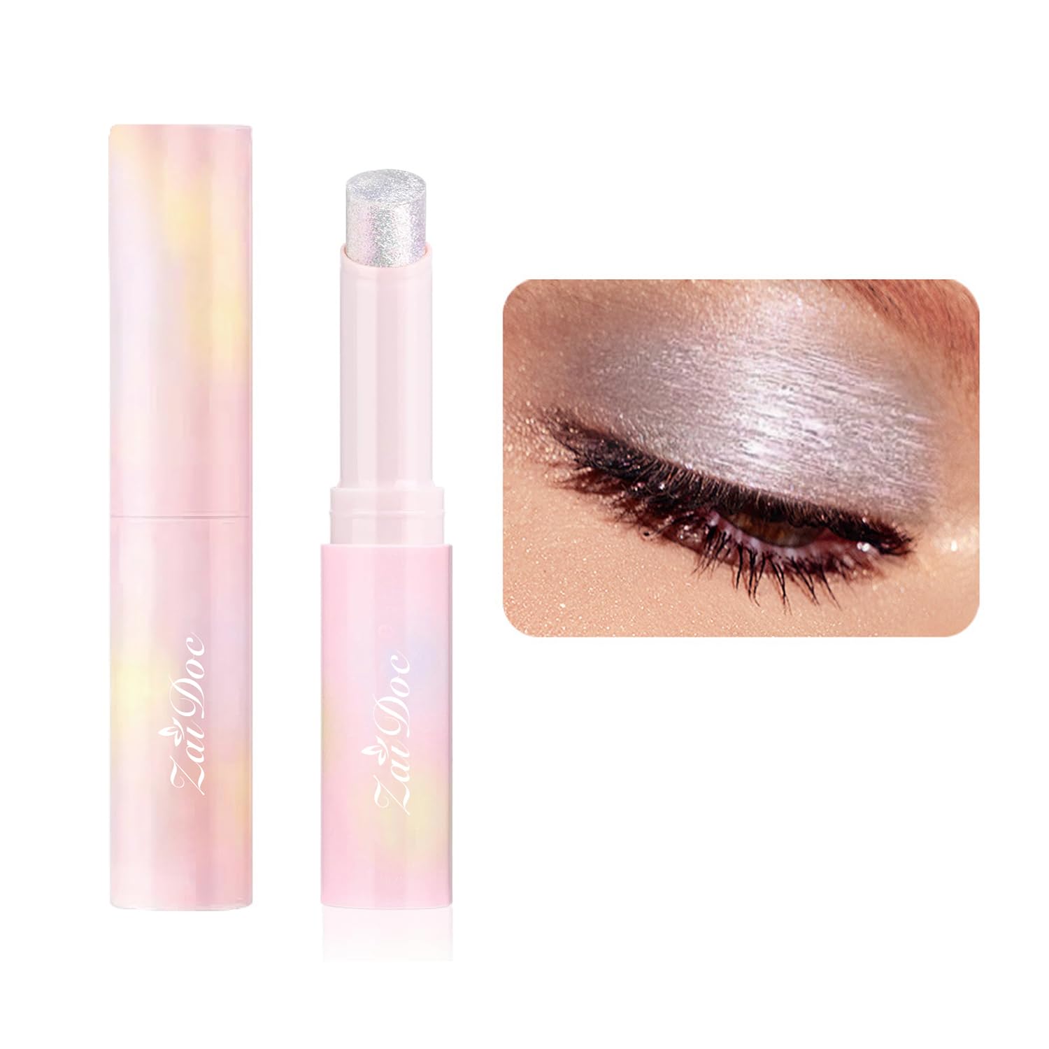 Multipurpose Eyeshadow, Eyeshadow Stick for Highlighter & Lip Gloss, Hydrating Jelly Texture with Sparkling Shine, Lightweight, 0.1oz (06#)