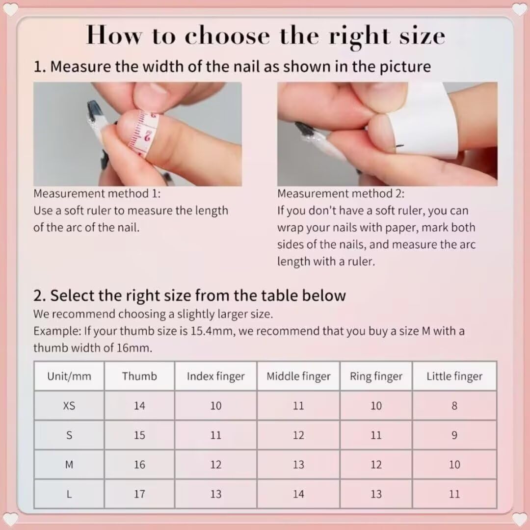 MAGLFELL 10PCS Handmade Nails Press On Nails Almond Art False Nails Women's Nails Kit 3d Press on nails,Small Size