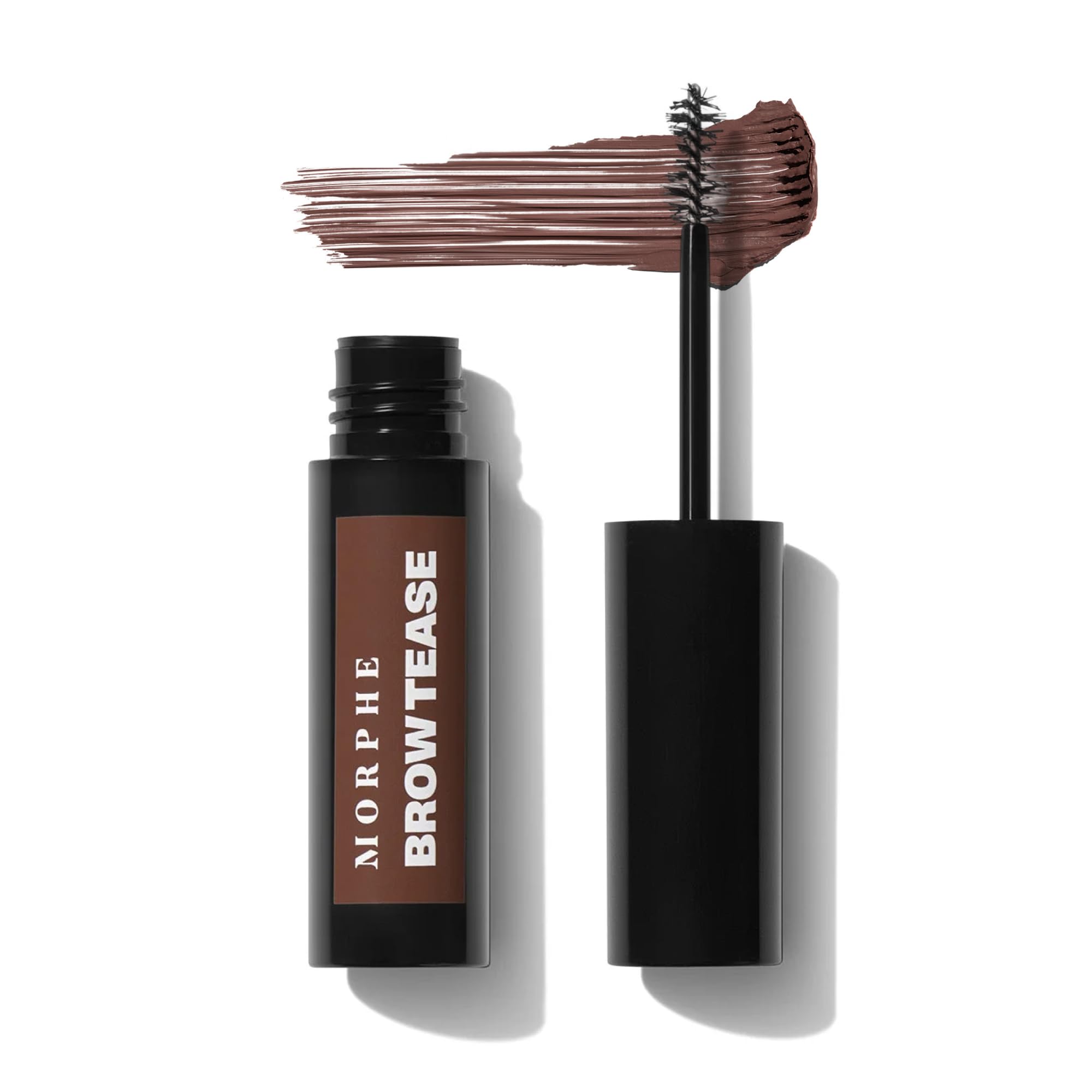 Morphe Brow Tease Eyebrow Gel Mousse - Volumizing Brow Gel to Tint, Thicken & Shape with 100% Natural Bamboo Fibers - Enriched with Conditioning Coffee Seed Oil - Mocha (0.16 fl oz)
