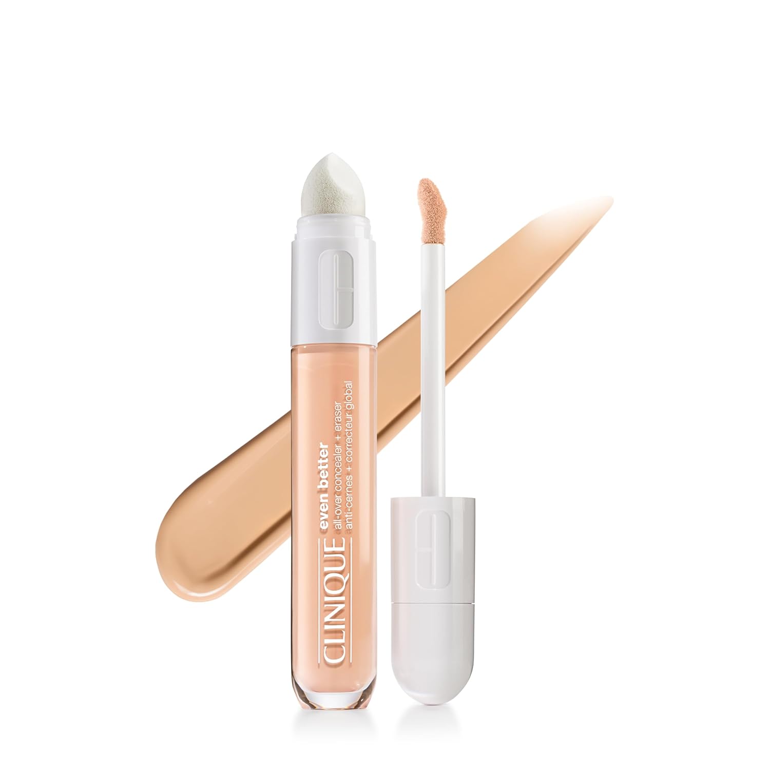 Clinique Even Better All-Over Full Coverage Concealer + Eraser Makeup For Dark Undereye Circles | With Hyaluronic Acid + Caffeine | Hydrating, Brightening + Depuffing