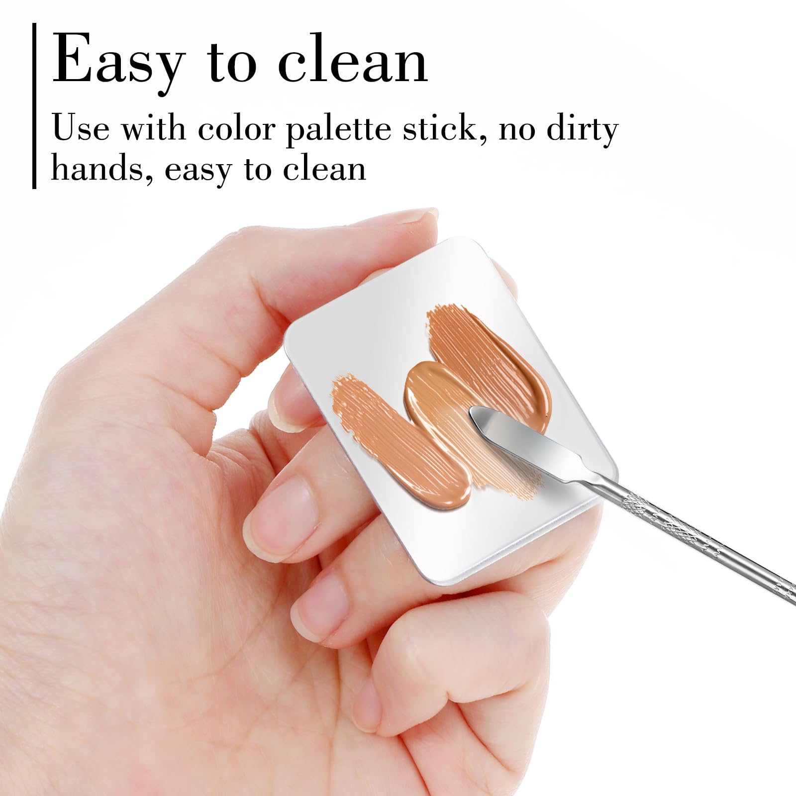 Abeillo Makeup Mixing Palette, Foundation Spatula, Stainless Steel, Nail Art Palette