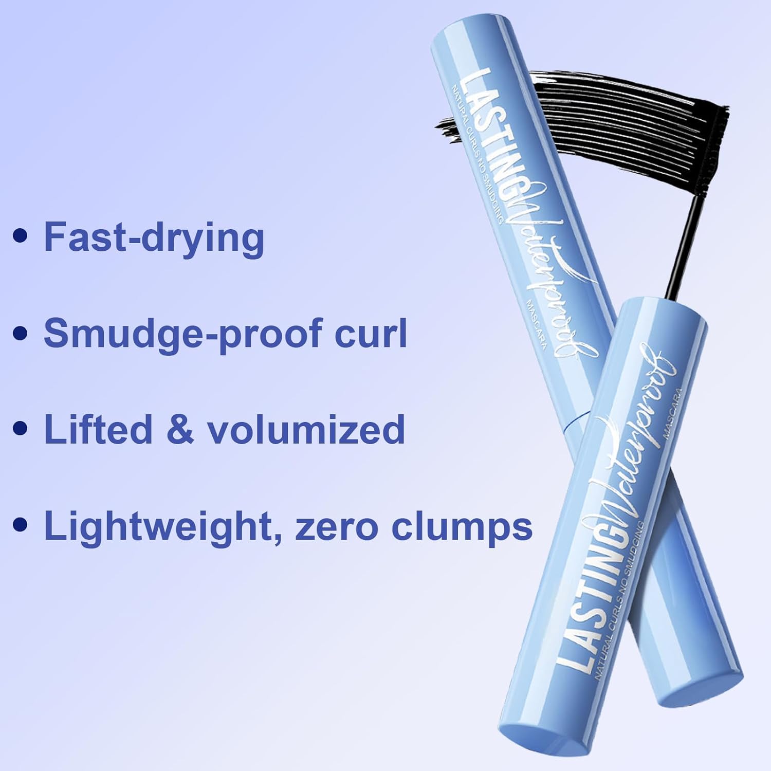 Black Mascara for Fine Short Lashes & Older Women – Smudge-Proof, Clump-Free, Natural Curling, Ultra-Fine Brush Take Care Of Every Tiny Eyelash, Quick-Drying, Easy Removal