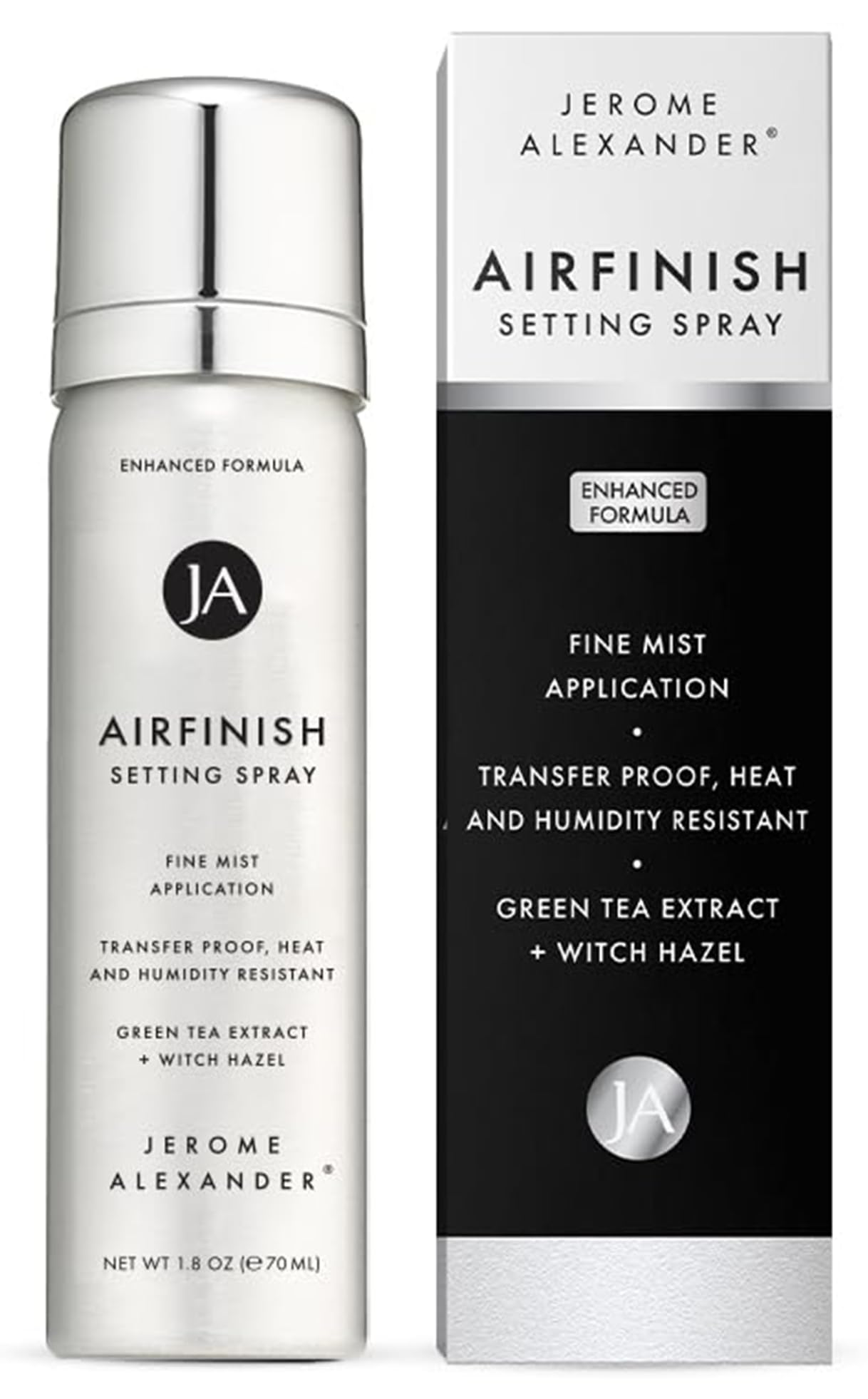 Jerome Alexander MagicMinerals AirFinish Setting Spray, Long-lasting Finishing Spray, Weightless-feel, Flawless, Matte Coverage