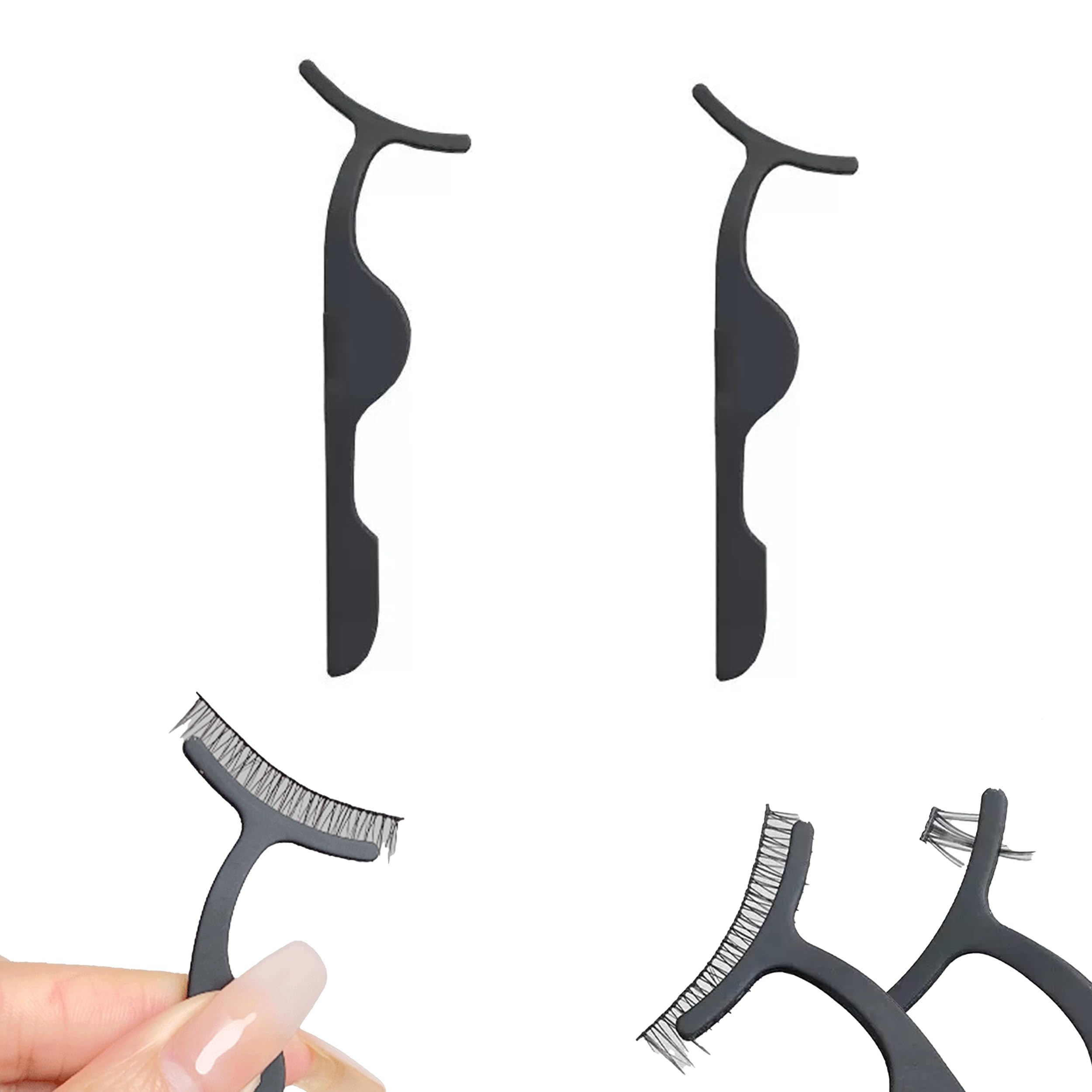 Calyuna Y-Shaped False Eyelash Applicator Tool, Precision Lash Helper for Easy Application, 2 Pack