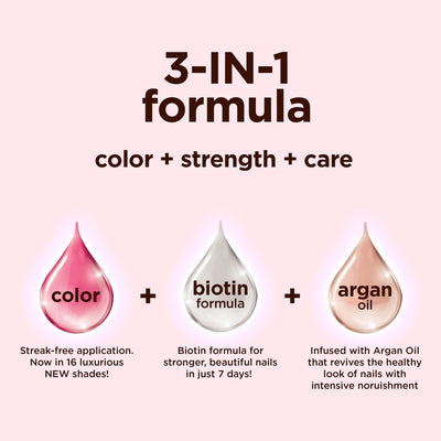 Sally Hansen Color Therapy Nail Polish | Biotin, Argan Oil, Long Lasting, Healthy Nails, Nail Strengthener, Semi-Opaque | 220 Rosy Quartz | Rosy Pink Nail Color