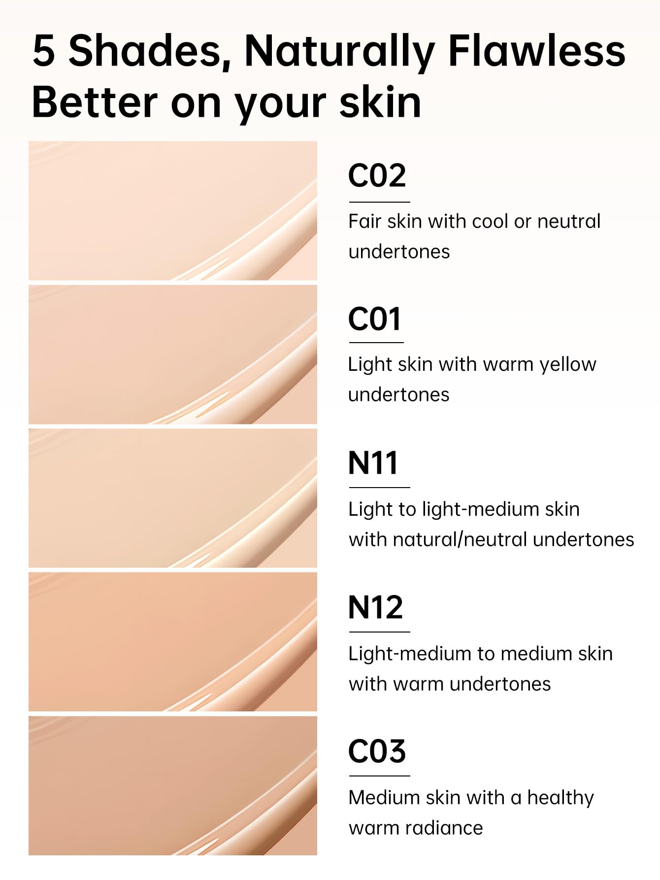 Catkin Phoenix Cushion Foundation Buildable Coverage Anti-Aging Serum Makeup, Sheer Satin Finish, Refill Included, Light Beige 0.46 Oz x 2, C01 NATURAL