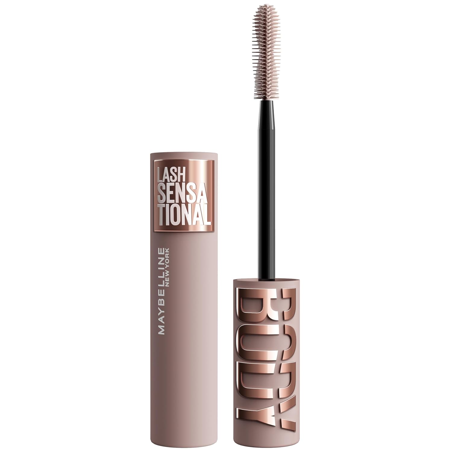 Maybelline Lash Sensational Body Washable Mascara, Volume and Length Formula for 24HR Lash Lift, Smudge and Clump-Resistant, Blackest Black