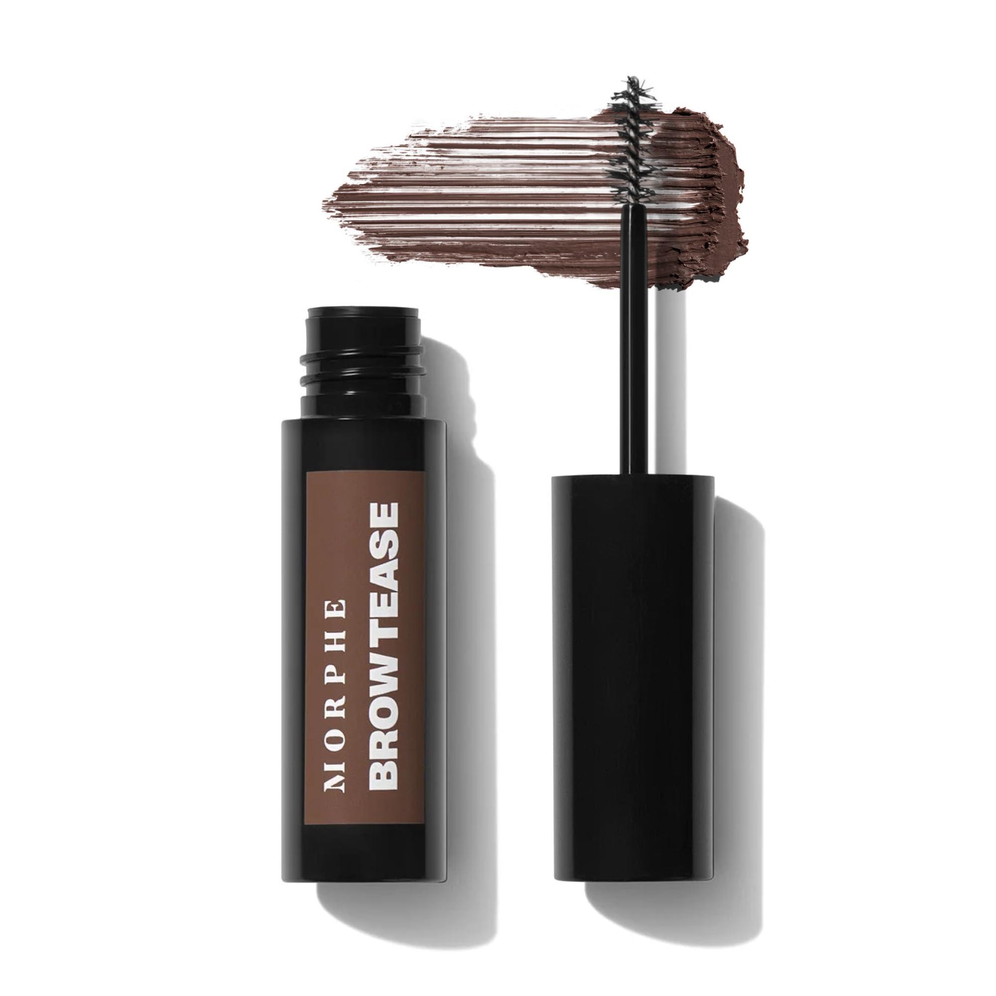 Morphe Brow Tease Tinted Brow Gel - Volumizing Eyebrow Mousse to Tint, Thicken & Shape with 100% Natural Bamboo Fibers - Enriched with Conditioning Coffee Seed Oil - ColdBrew (0.16 fl oz)