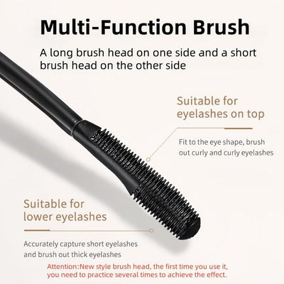 Waterproof Lash Primer for Mascara with Multi-Function Brush, Volumizing, Lengthening, Natural Look, Long-Lasting Hold, Smudge-Proof, No Clumping, Black Eyelash Primer