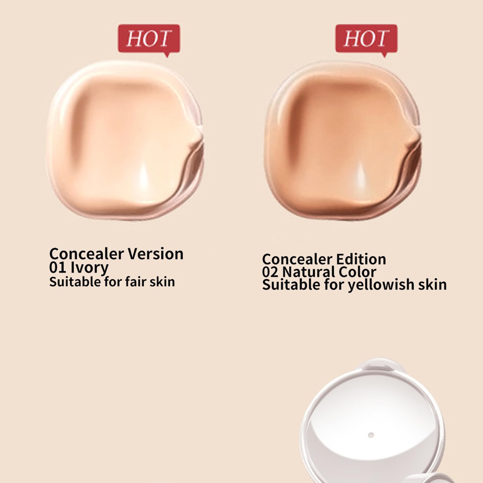 BLUE LOVE Cushion Liquid Foundation - Lightweight, Long-Lasting Concealer & Tinted Moisturizer for Flawless Face Makeup, Perfect for Mature Skin (Ivory)