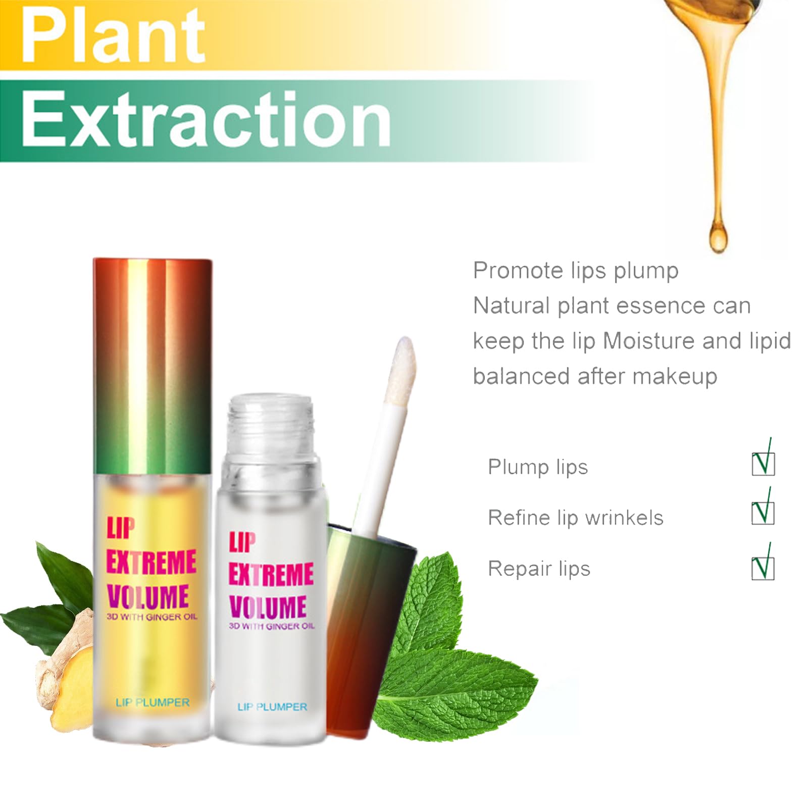 Lip Plumper Set - Lip Plumper Extreme - Plumping Lip Gloss - Lip Enhancer Plumper - Lip Moisturizer for Dry Lips - Lip Filler Plumper - Volumize Lips Instantly for Thicker & Fuller Lips1